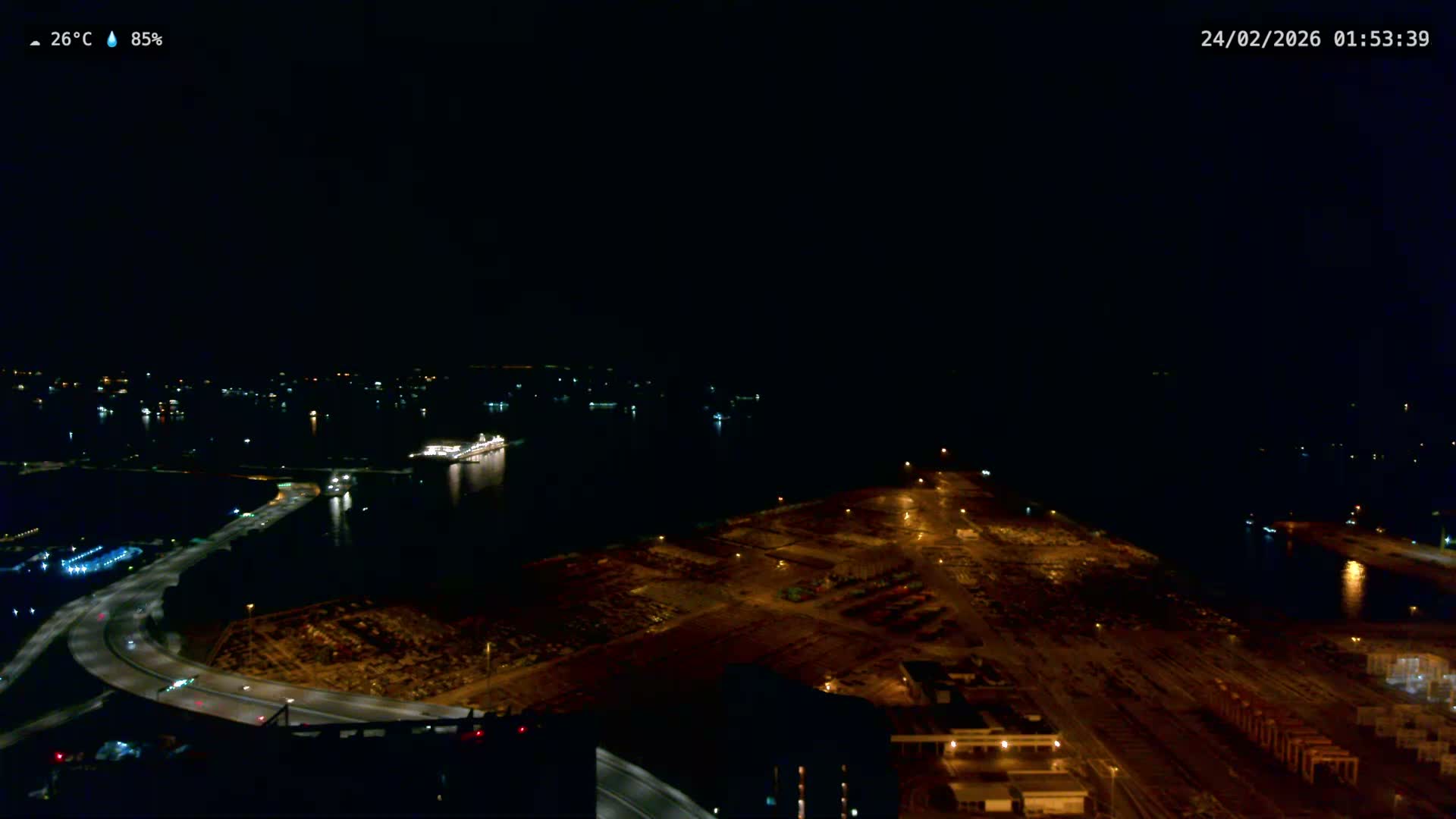 Singapore, Tanjong Pagar Port Terminal & Singapore Strait Skyline Live Cam - Tanjong Pagar, Downtown Core, Central, Area, Central Singapore, Singapore