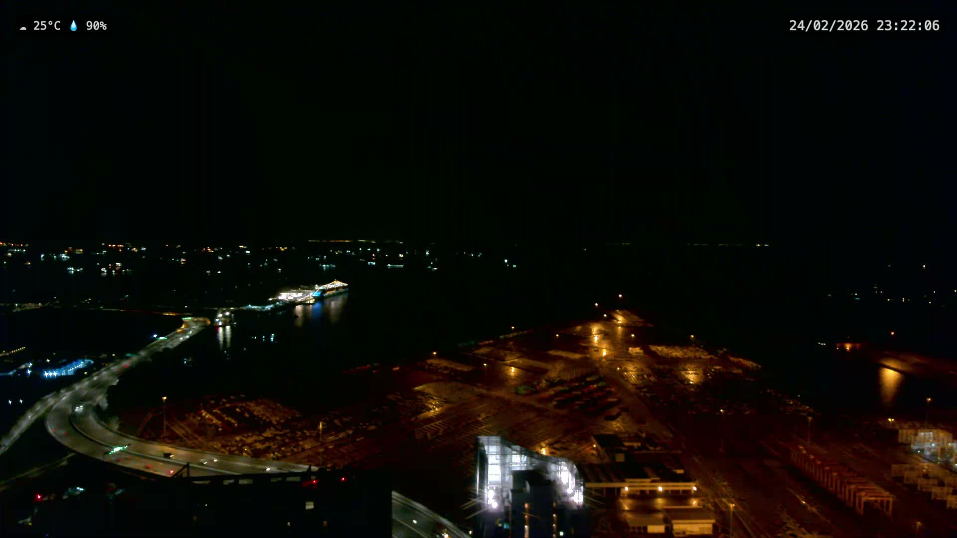 Singapore, Tanjong Pagar Port Terminal & Singapore Strait Skyline Live Cam - Tanjong Pagar, Downtown Core, Central, Area, Central Singapore, Singapore
