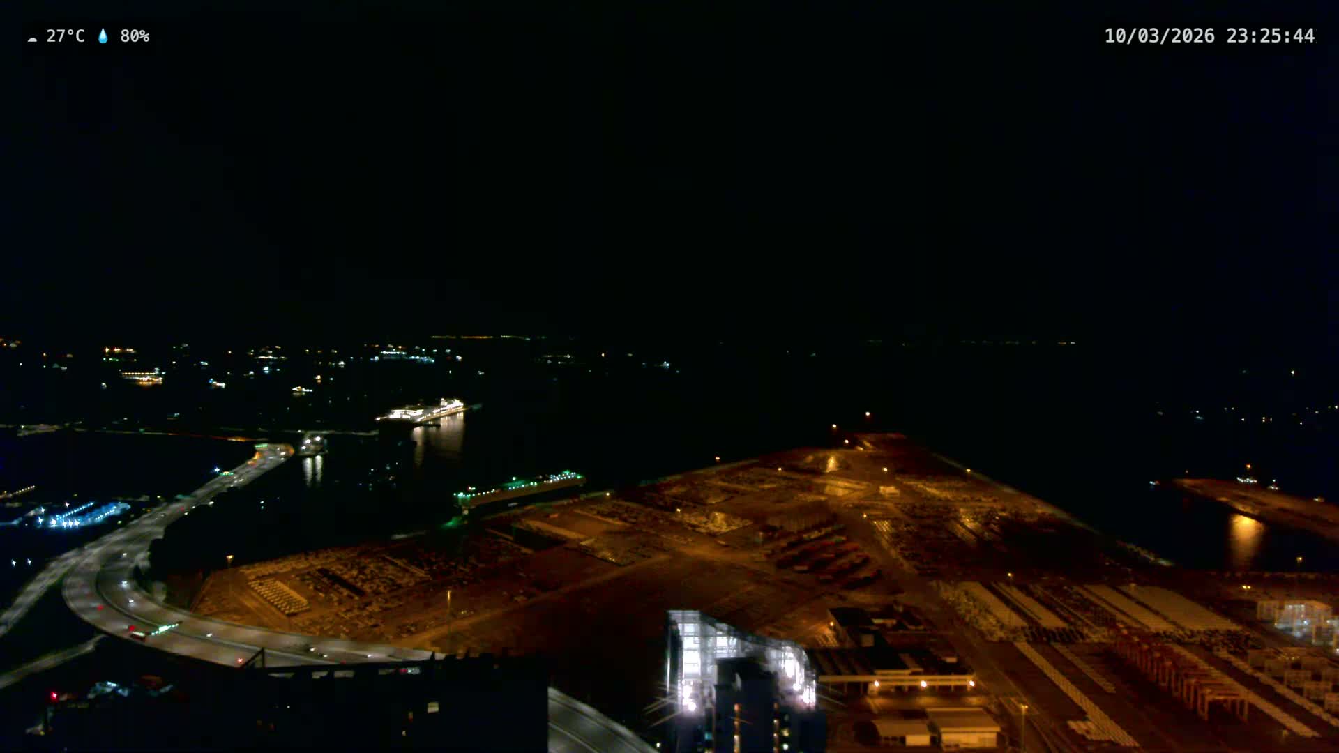 Singapore, Tanjong Pagar Port Terminal & Singapore Strait Skyline Live Cam - Tanjong Pagar, Downtown Core, Central, Area, Central Singapore, Singapore