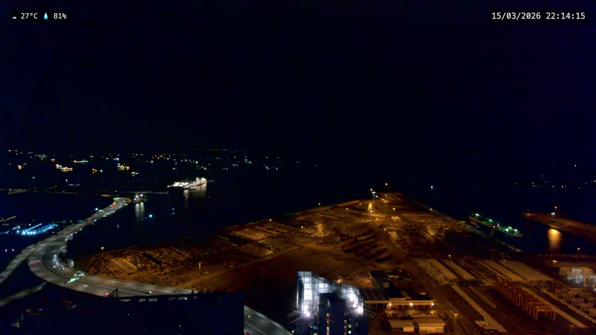 Singapore, Tanjong Pagar Port Terminal & Singapore Strait Skyline Live Cam - Tanjong Pagar, Downtown Core, Central, Area, Central Singapore, Singapore