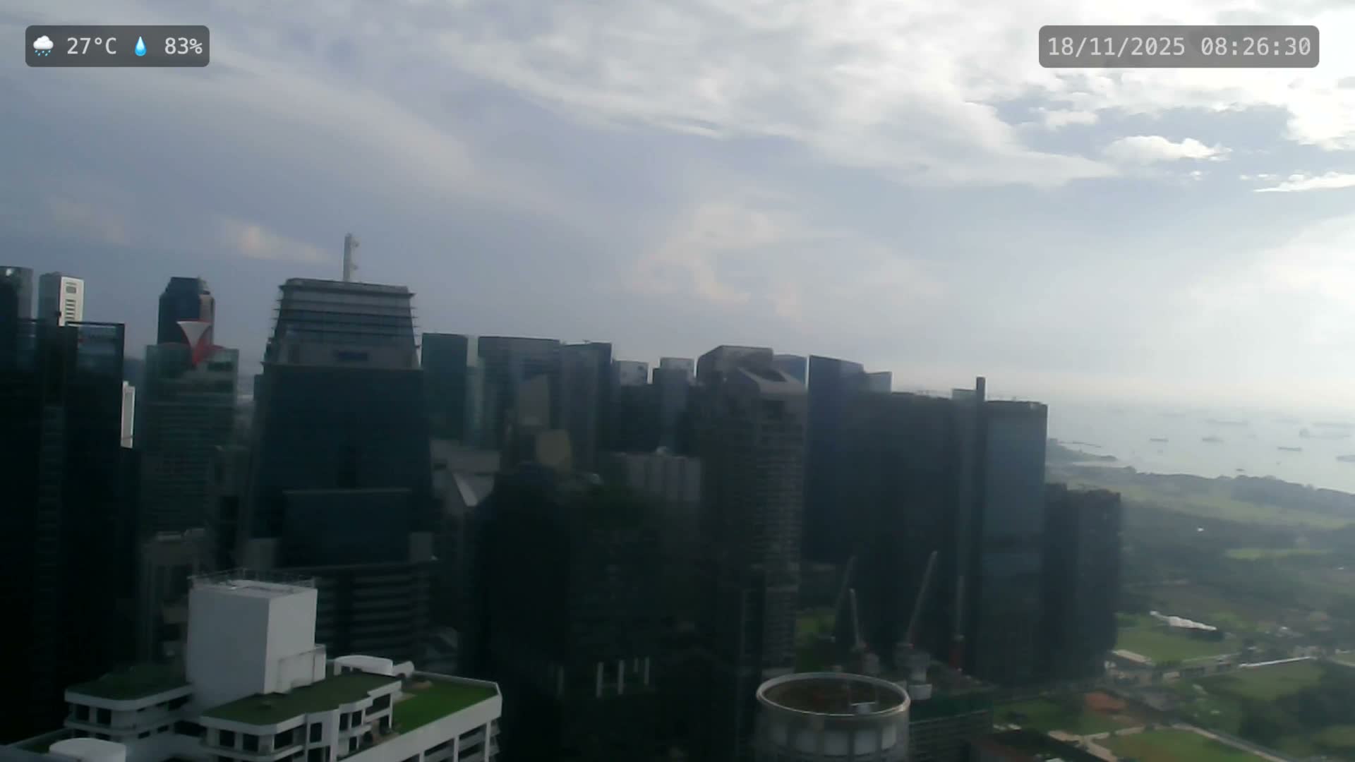 Singapore City Centre Skyline Live Cam  - Anson, Downtown Core, Central, Area, Central Singapore, Singapore