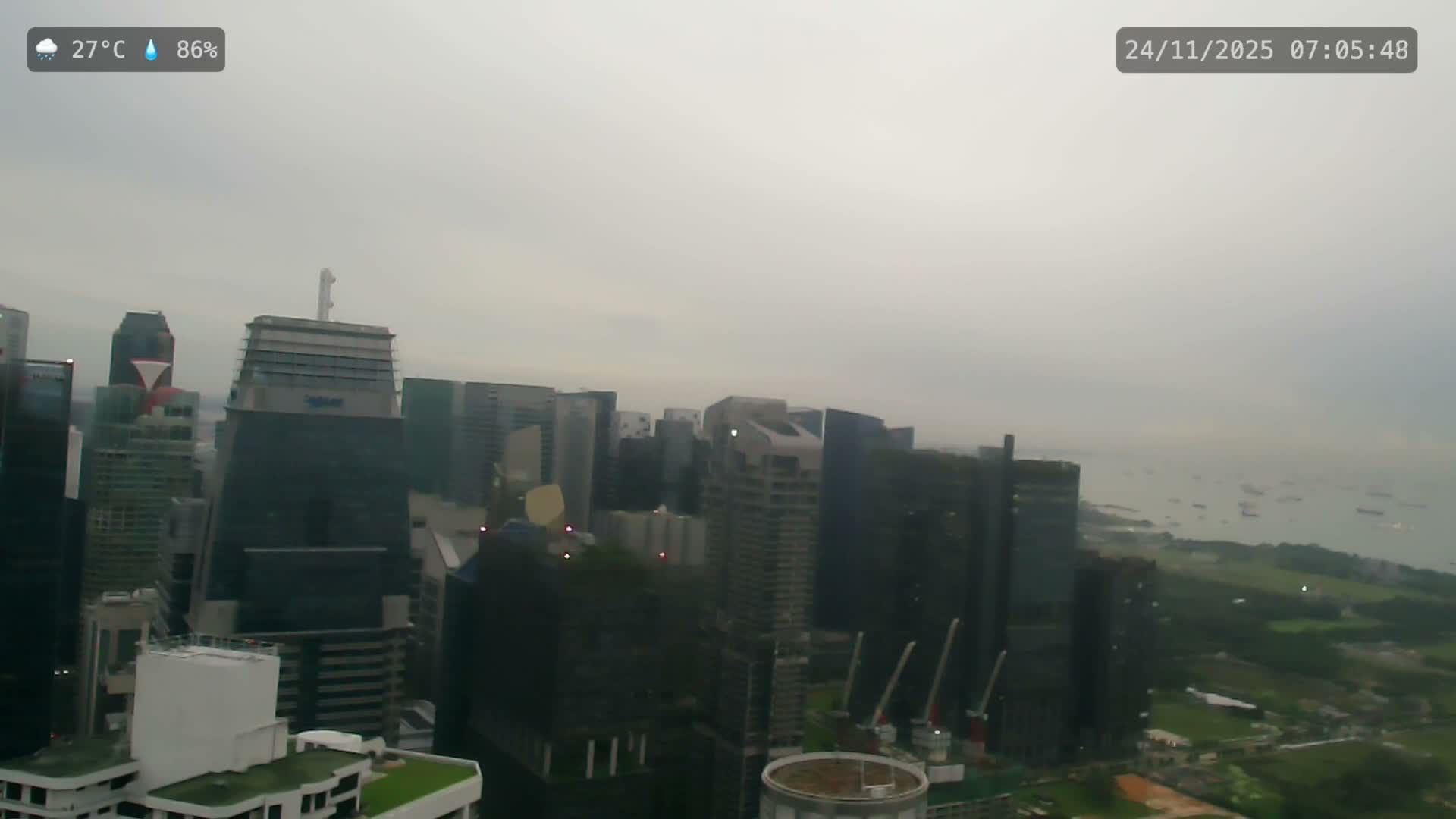 Singapore City Centre Skyline Live Cam  - Anson, Downtown Core, Central, Area, Central Singapore, Singapore
