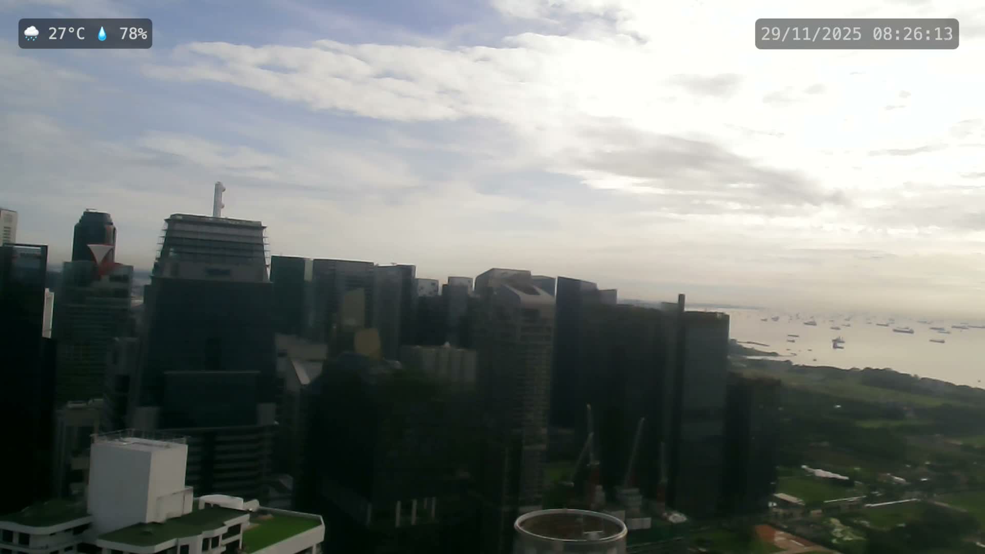 Singapore City Centre Skyline Live Cam  - Anson, Downtown Core, Central, Area, Central Singapore, Singapore