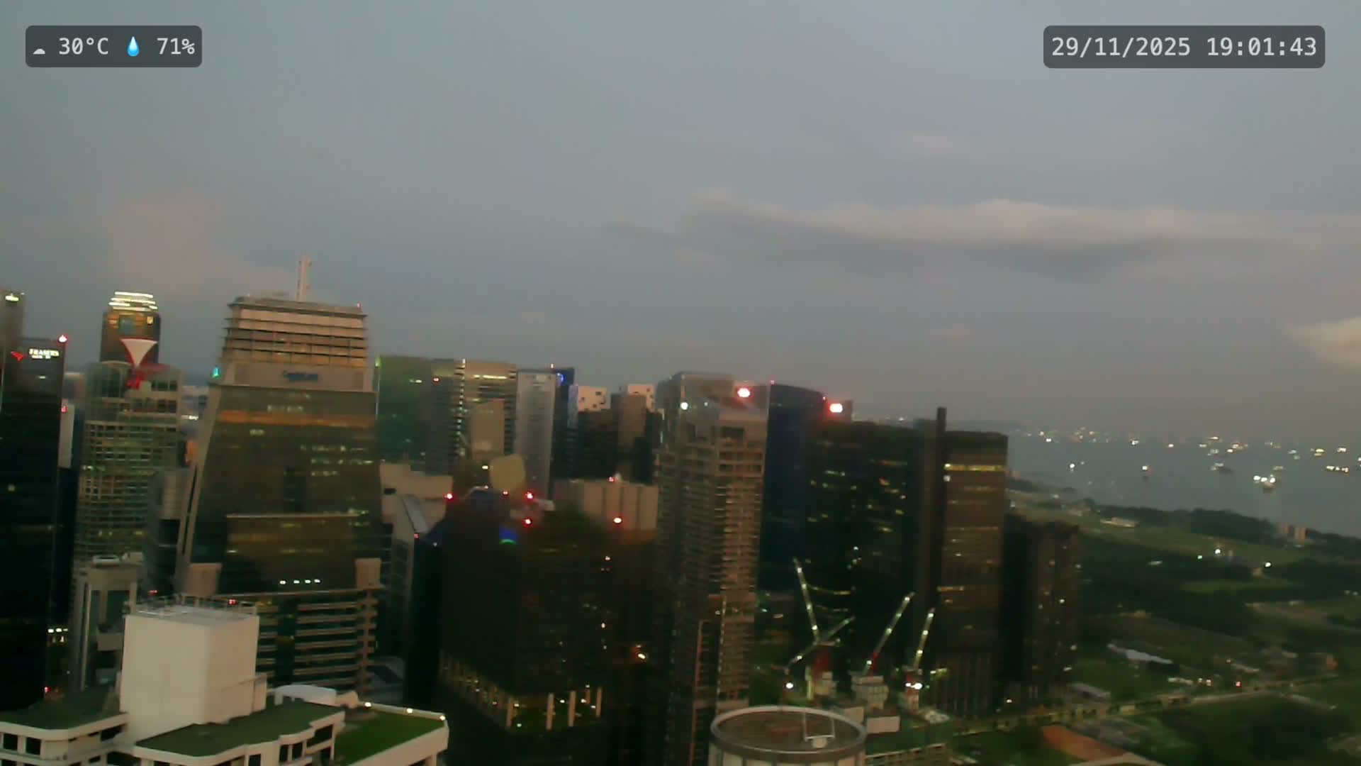 Singapore City Centre Skyline Live Cam  - Anson, Downtown Core, Central, Area, Central Singapore, Singapore