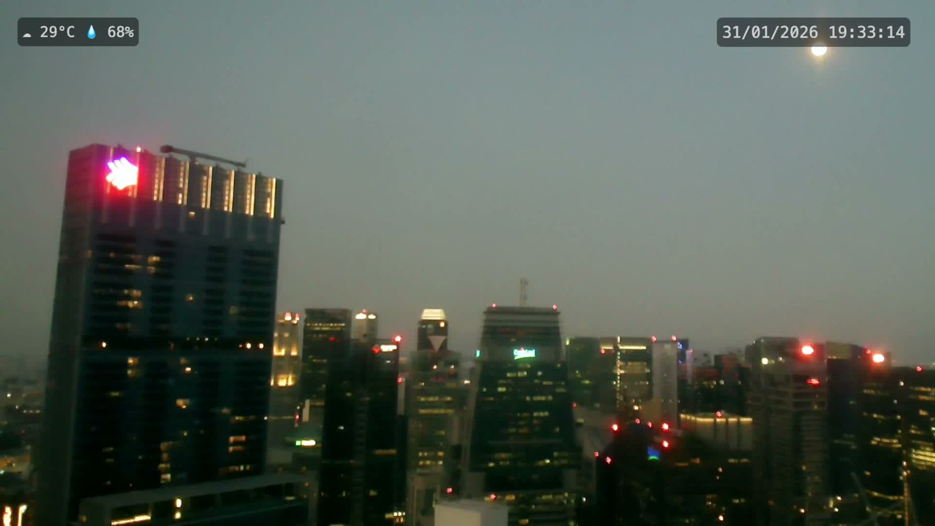 Singapore City Centre Skyline Live Cam  - Anson, Downtown Core, Central, Area, Central Singapore, Singapore