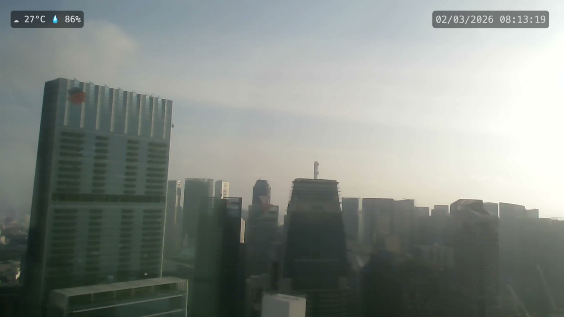 Singapore City Centre Skyline Live Cam  - Anson, Downtown Core, Central, Area, Central Singapore, Singapore
