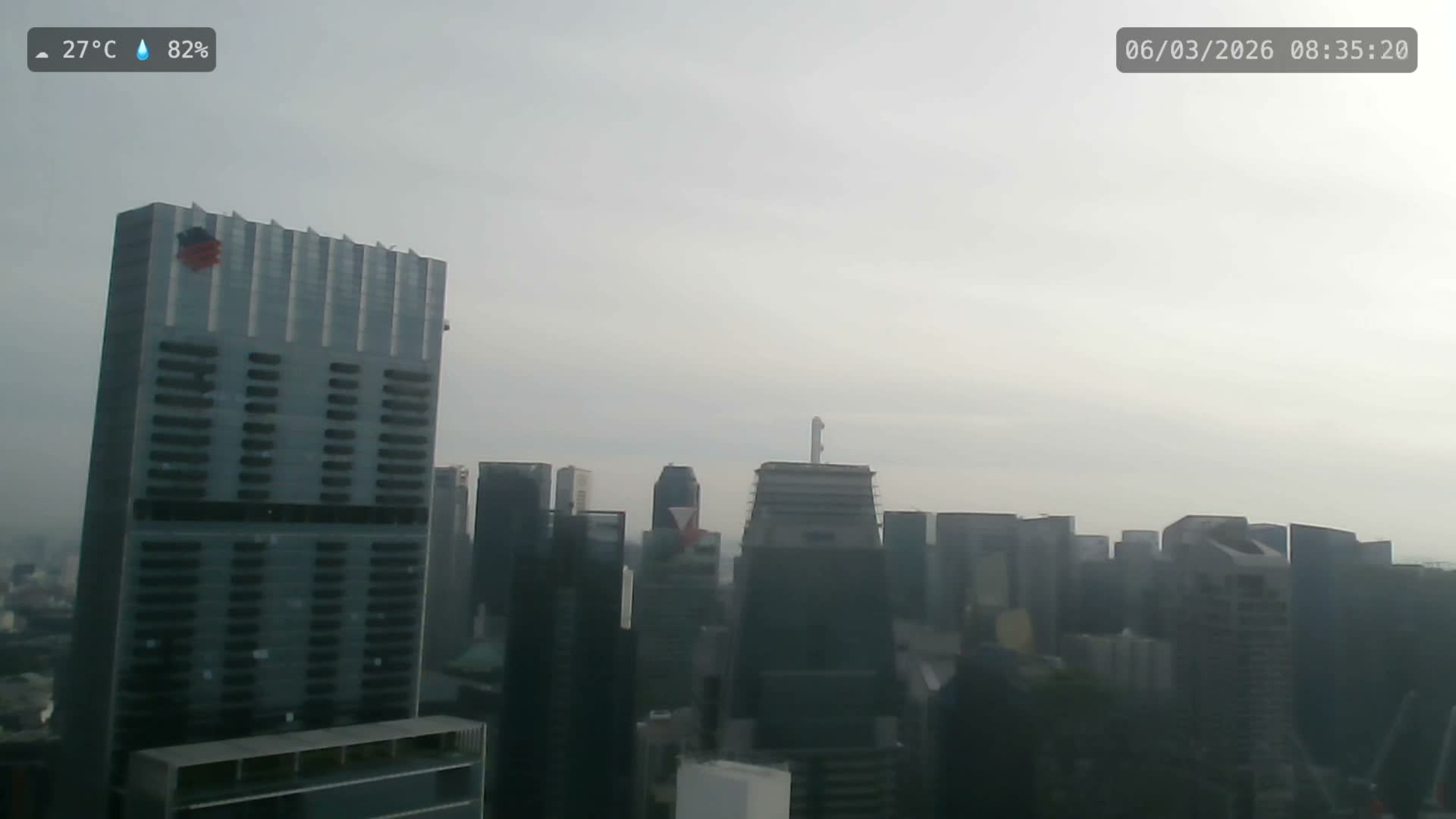 Singapore City Centre Skyline Live Cam  - Anson, Downtown Core, Central, Area, Central Singapore, Singapore