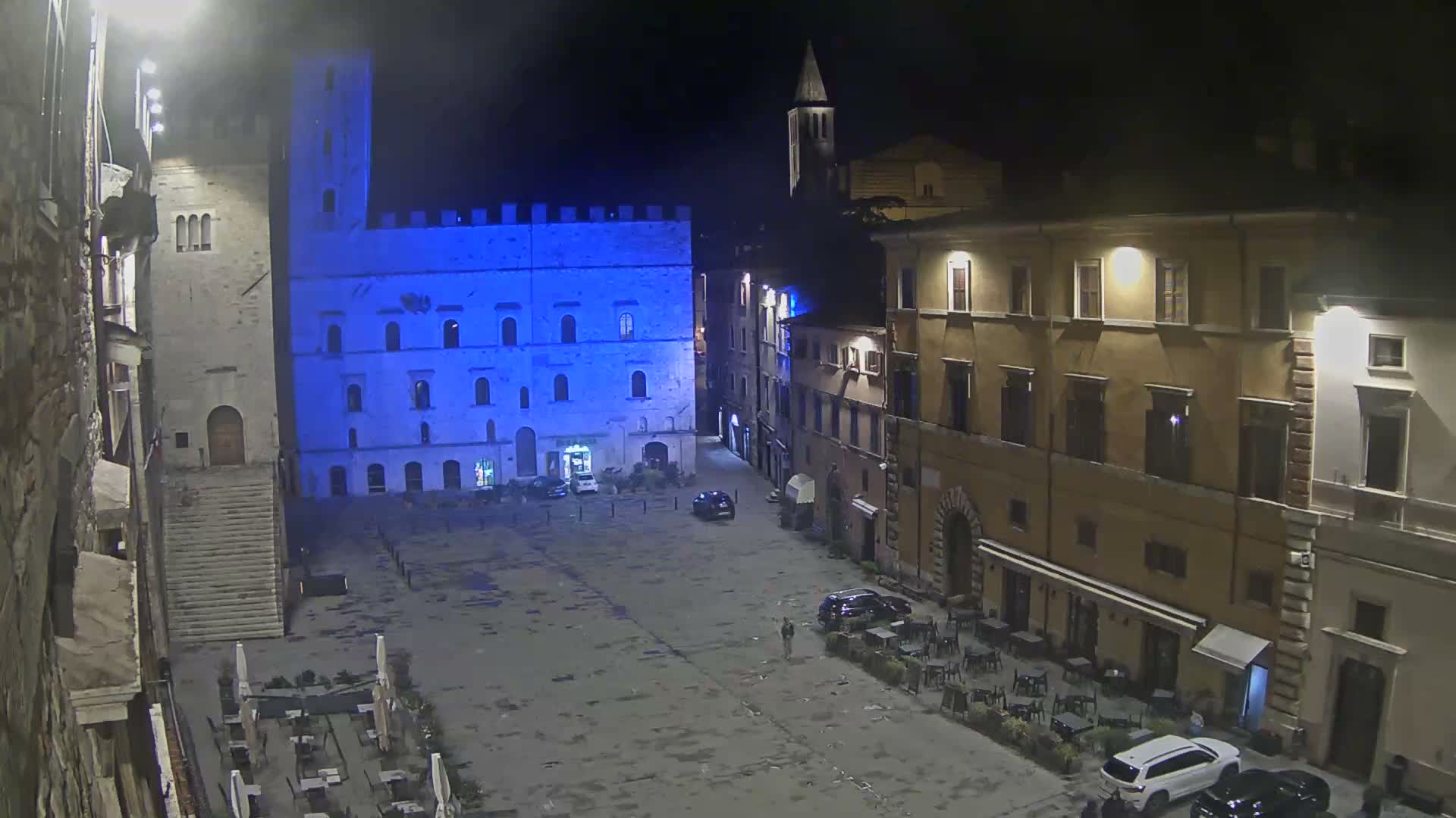 Todi, Piazza del Popolo Square Live Cam - Todi, Perugia, Umbria, Italia