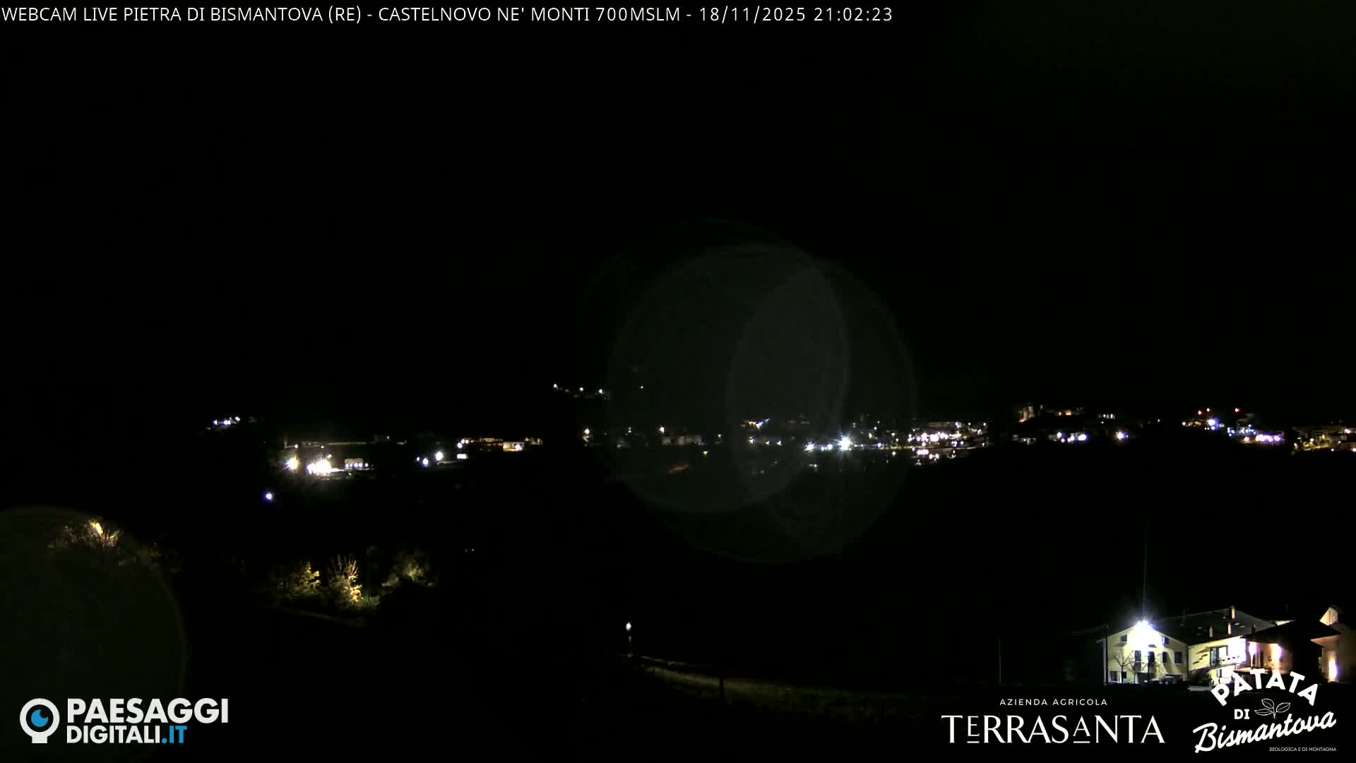  Pietra di Bismantova (Stone of Bismantova) Hill  & Castelnovo ne' Monti Comune Live Cam - Quarqua, Castelnovo ne' Monti, Reggia Emilia, Emilia-Romagna, Italy