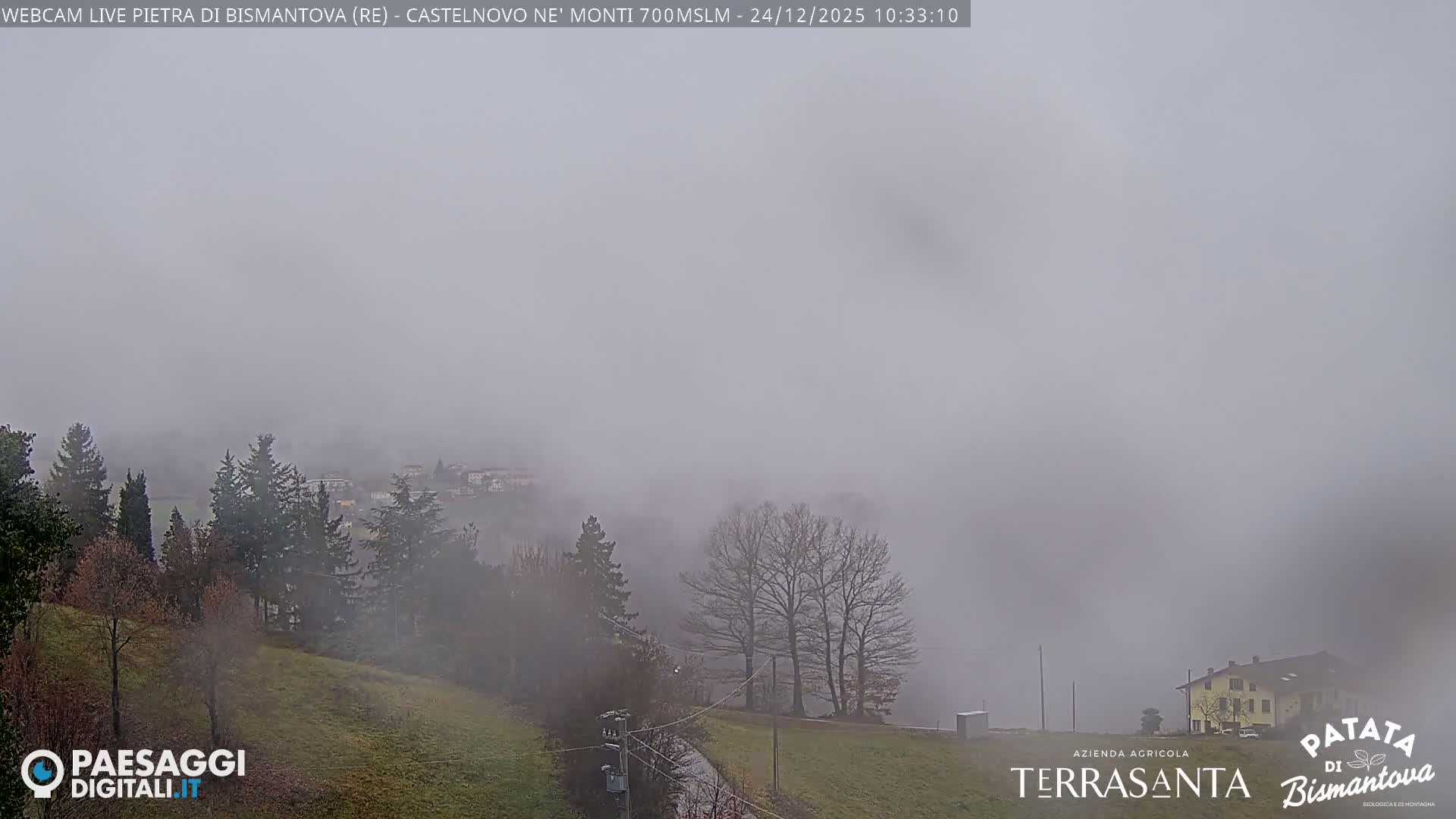 A dark night panorama shows a sprawling settlement illuminated by numerous bright lights, including prominent streetlights that create a distinct glow and lens flare effect, all under a clear sky.