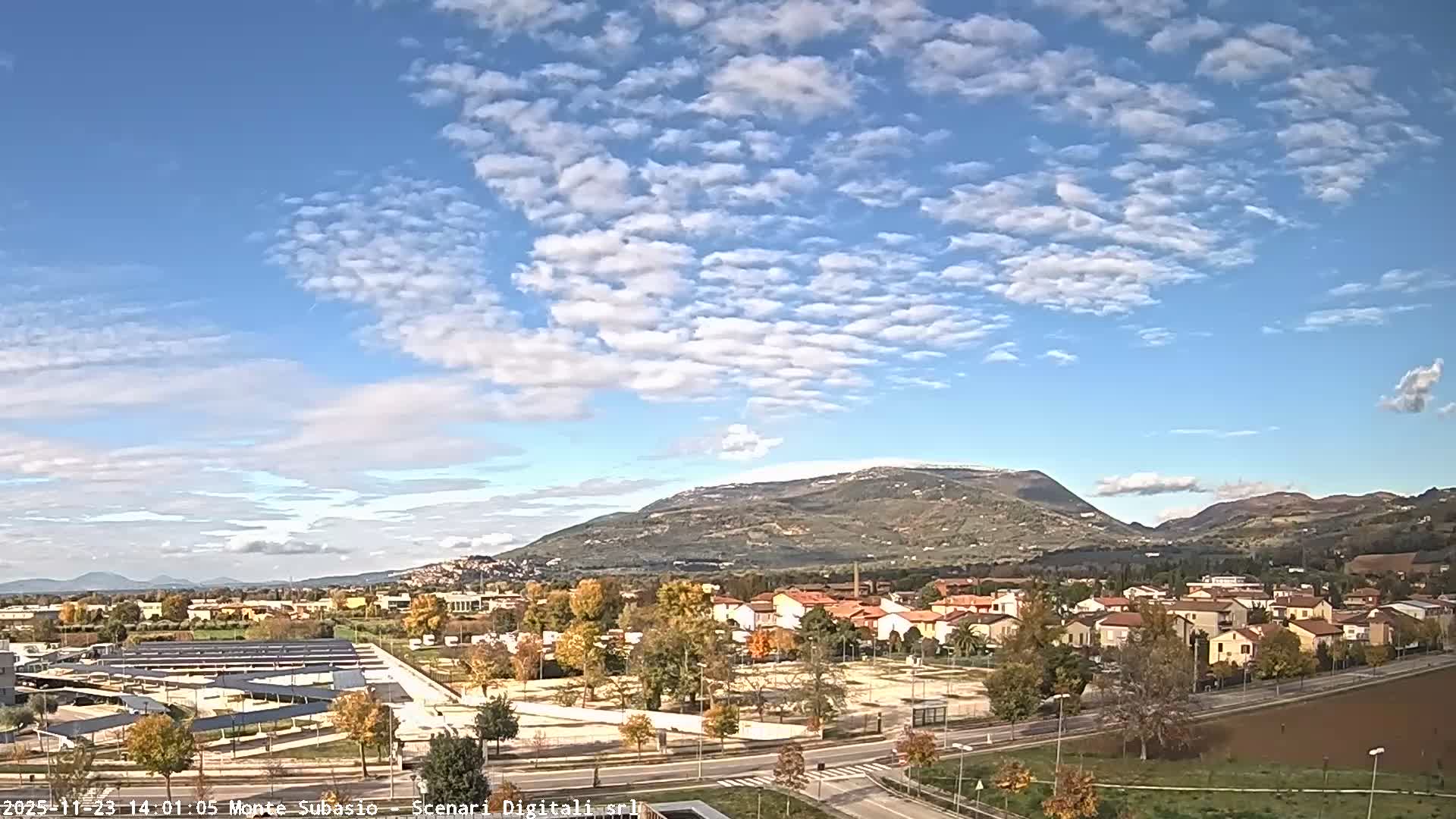 Strada Monte Subasio Mount View & Foligno City Skyline Live Cam - Foligno, Perugia, Umbria, Italy
