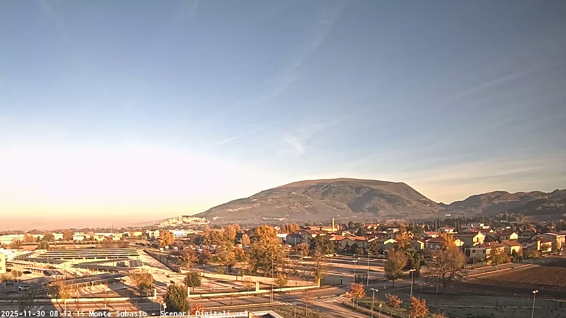 Strada Monte Subasio Mount View & Foligno City Skyline Live Cam - Foligno, Perugia, Umbria, Italy