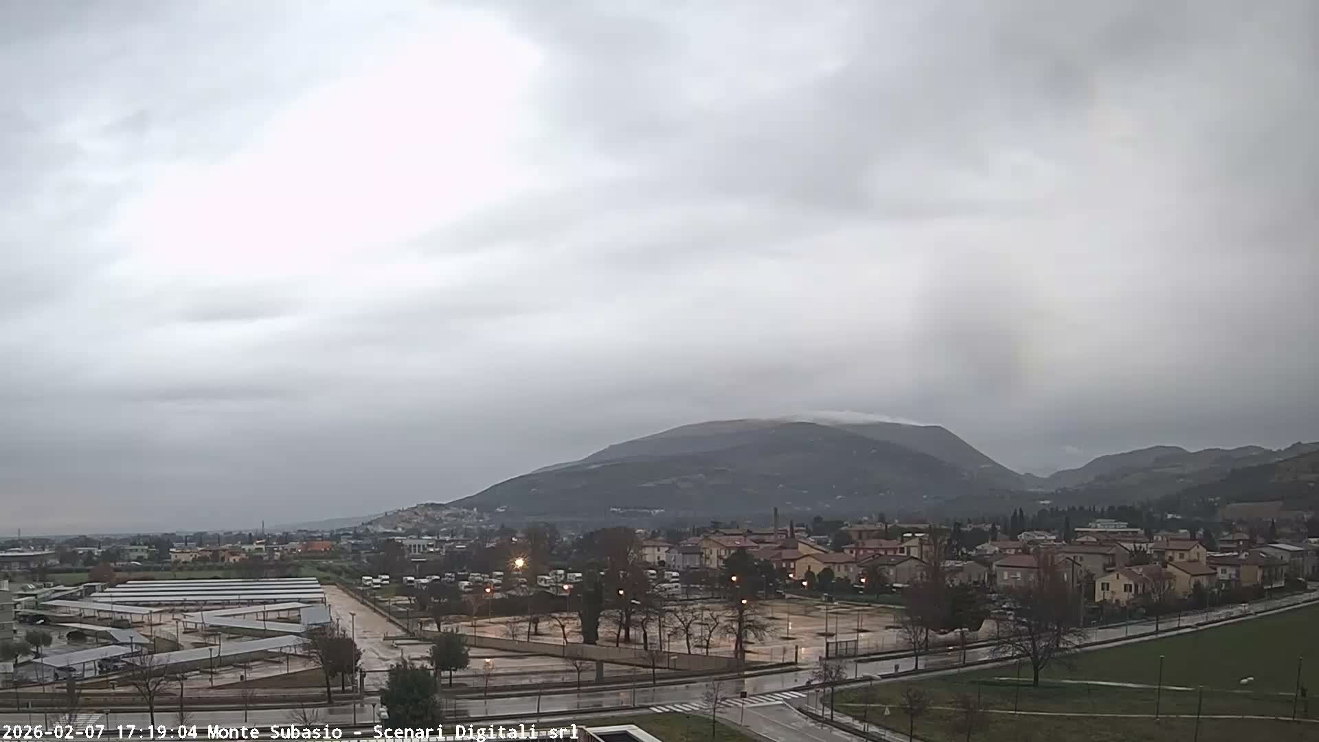 Strada Monte Subasio Mount View & Foligno City Skyline Live Cam - Foligno, Perugia, Umbria, Italy