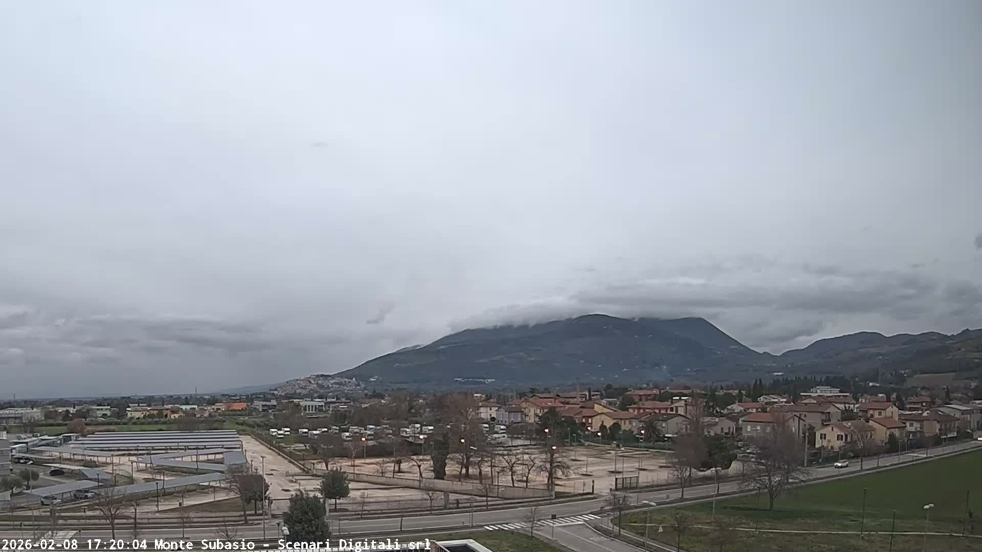 Strada Monte Subasio Mount View & Foligno City Skyline Live Cam - Foligno, Perugia, Umbria, Italy