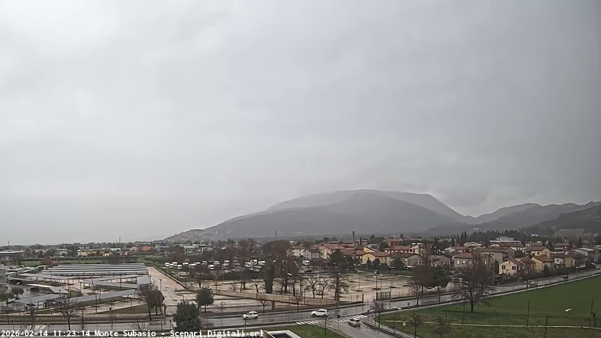 Strada Monte Subasio Mount View & Foligno City Skyline Live Cam - Foligno, Perugia, Umbria, Italy