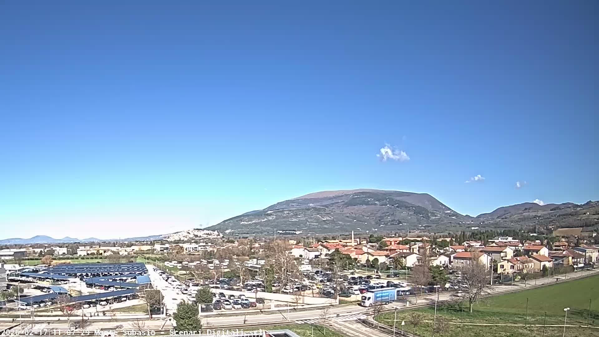 Strada Monte Subasio Mount View & Foligno City Skyline Live Cam - Foligno, Perugia, Umbria, Italy