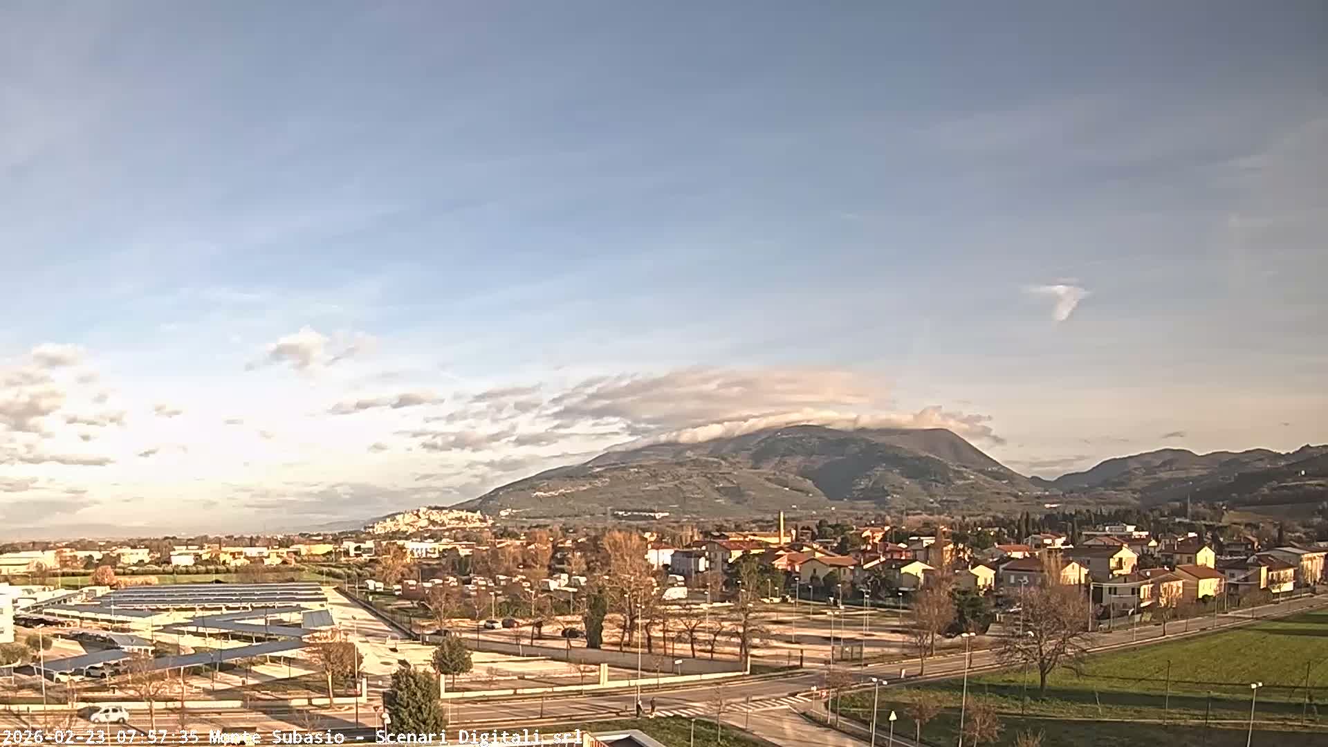 Strada Monte Subasio Mount View & Foligno City Skyline Live Cam - Foligno, Perugia, Umbria, Italy