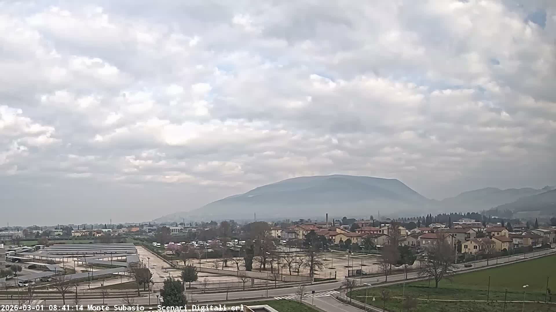 Strada Monte Subasio Mount View & Foligno City Skyline Live Cam - Foligno, Perugia, Umbria, Italy