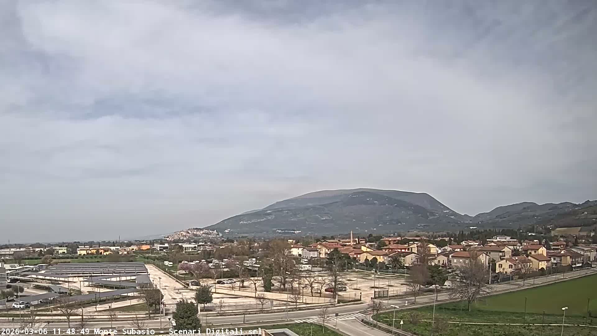 Strada Monte Subasio Mount View & Foligno City Skyline Live Cam - Foligno, Perugia, Umbria, Italy