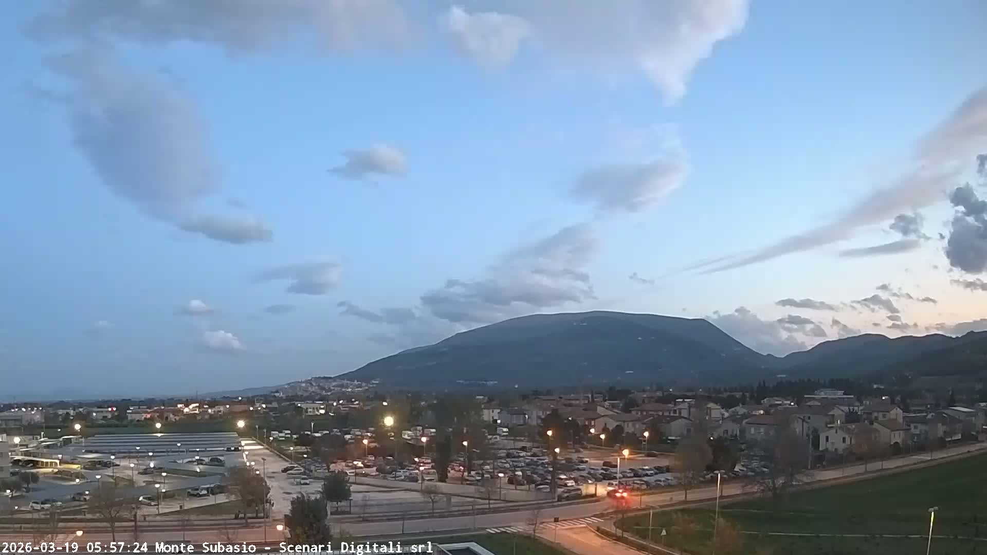 Strada Monte Subasio Mount View & Foligno City Skyline Live Cam - Foligno, Perugia, Umbria, Italy