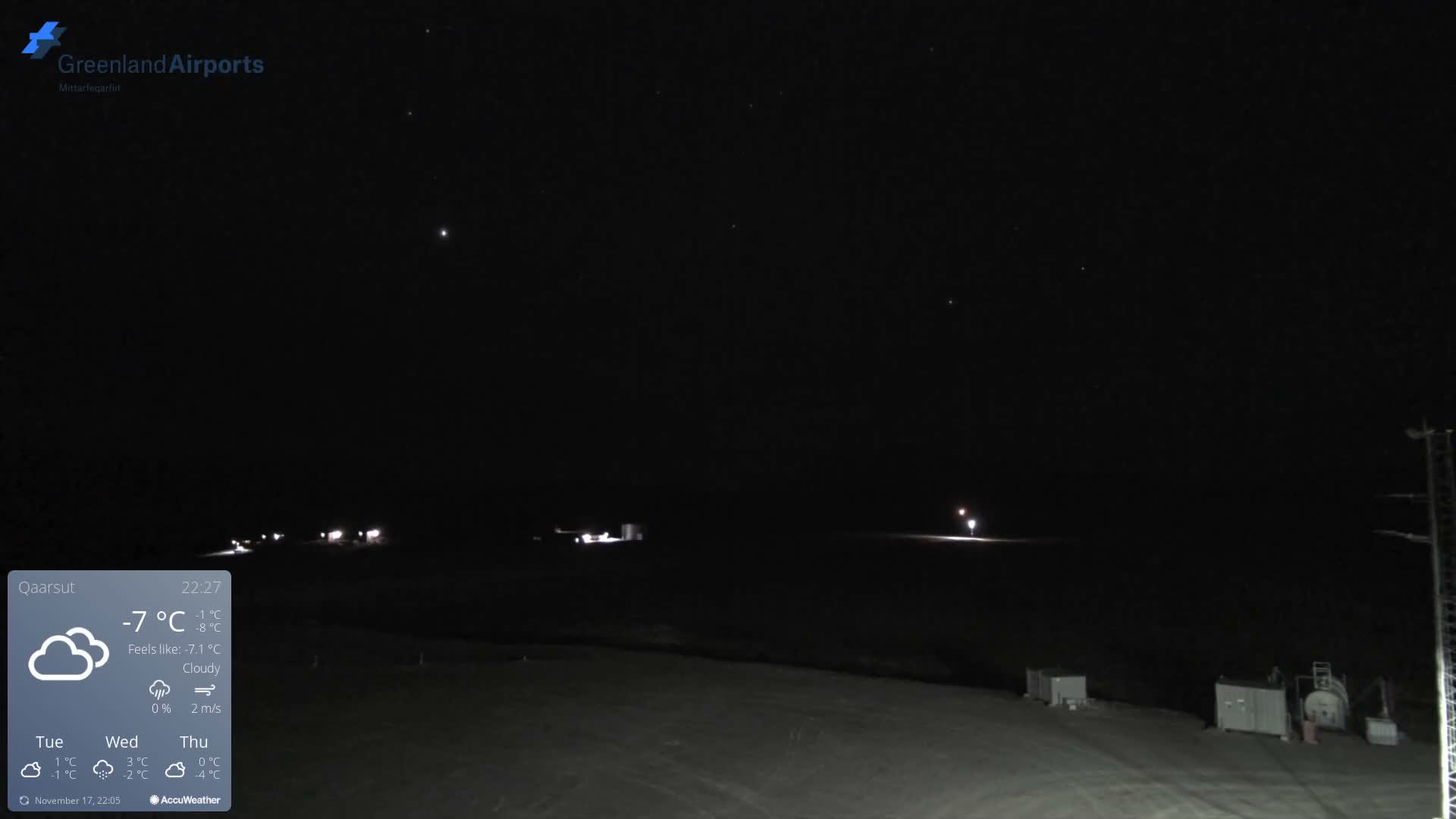 Qaarsut Airport (Mittarfik Qaarsut) East Towards View Live Cam JQA / BGUQ  - Qaarsut, Avannaata, Greenland, Denmark