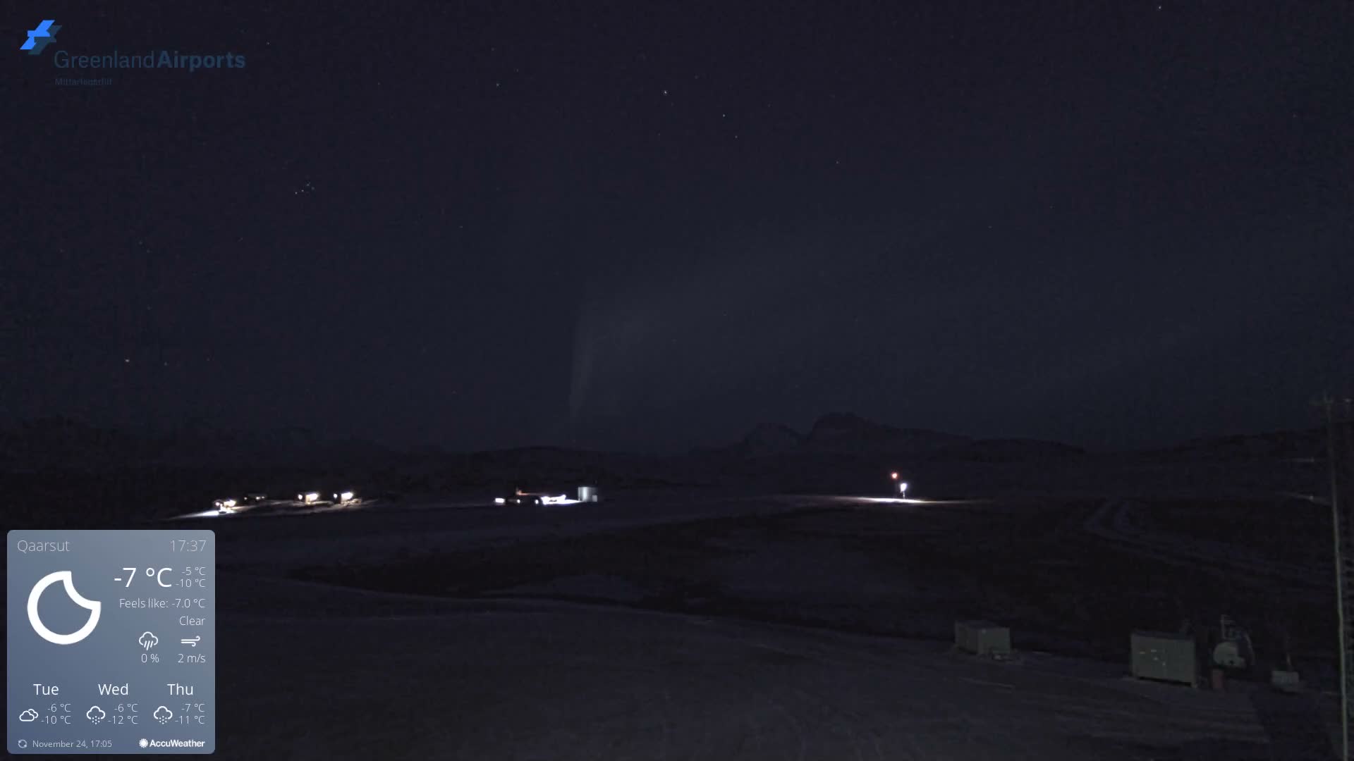 Qaarsut Airport (Mittarfik Qaarsut) East Towards View Live Cam JQA / BGUQ  - Qaarsut, Avannaata, Greenland, Denmark