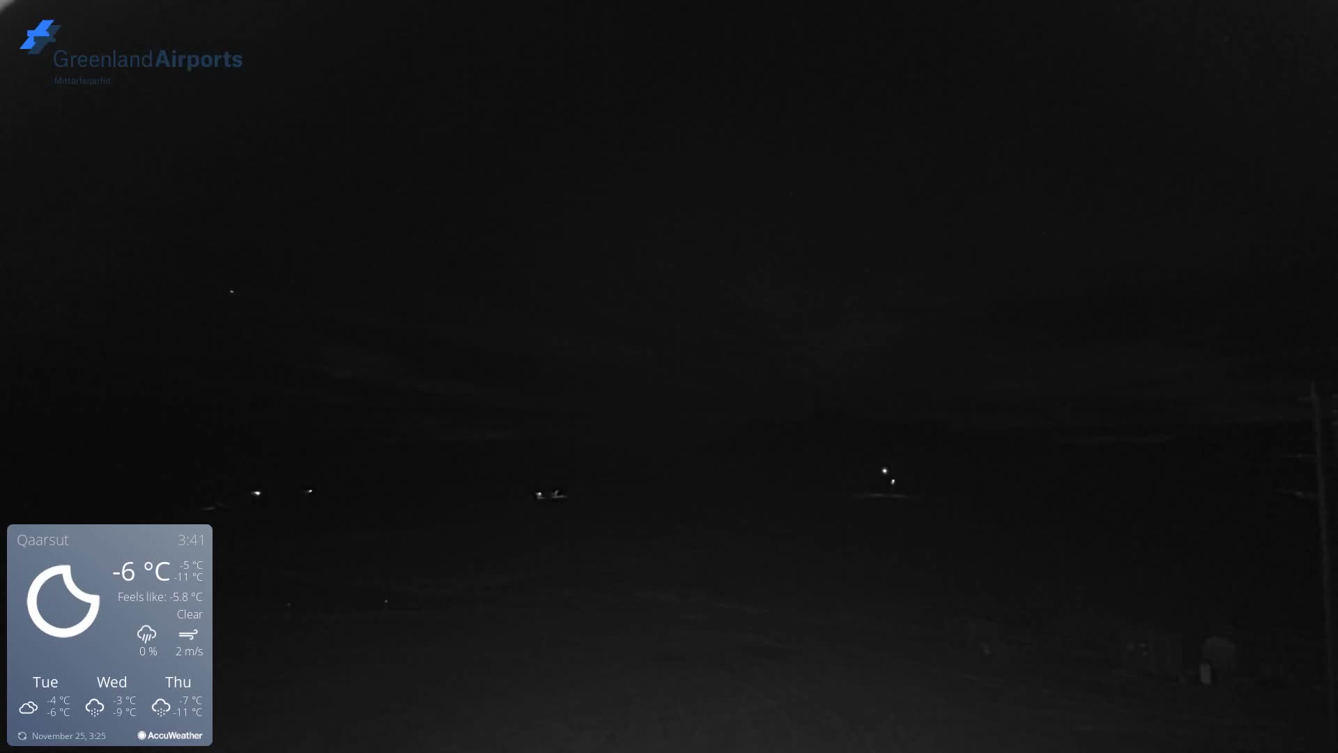 Qaarsut Airport (Mittarfik Qaarsut) East Towards View Live Cam JQA / BGUQ  - Qaarsut, Avannaata, Greenland, Denmark