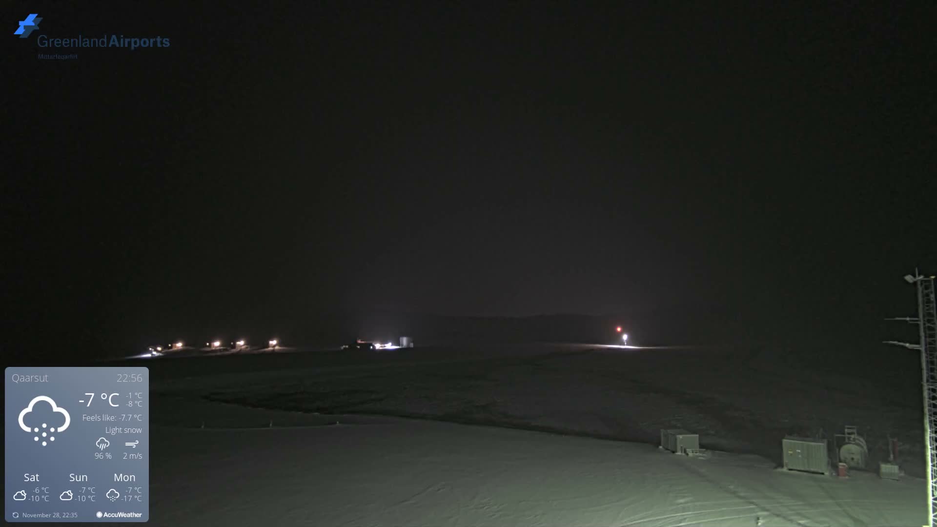 Qaarsut Airport (Mittarfik Qaarsut) East Towards View Live Cam JQA / BGUQ  - Qaarsut, Avannaata, Greenland, Denmark