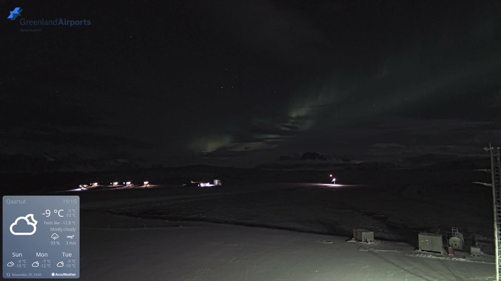Qaarsut Airport (Mittarfik Qaarsut) East Towards View Live Cam JQA / BGUQ  - Qaarsut, Avannaata, Greenland, Denmark
