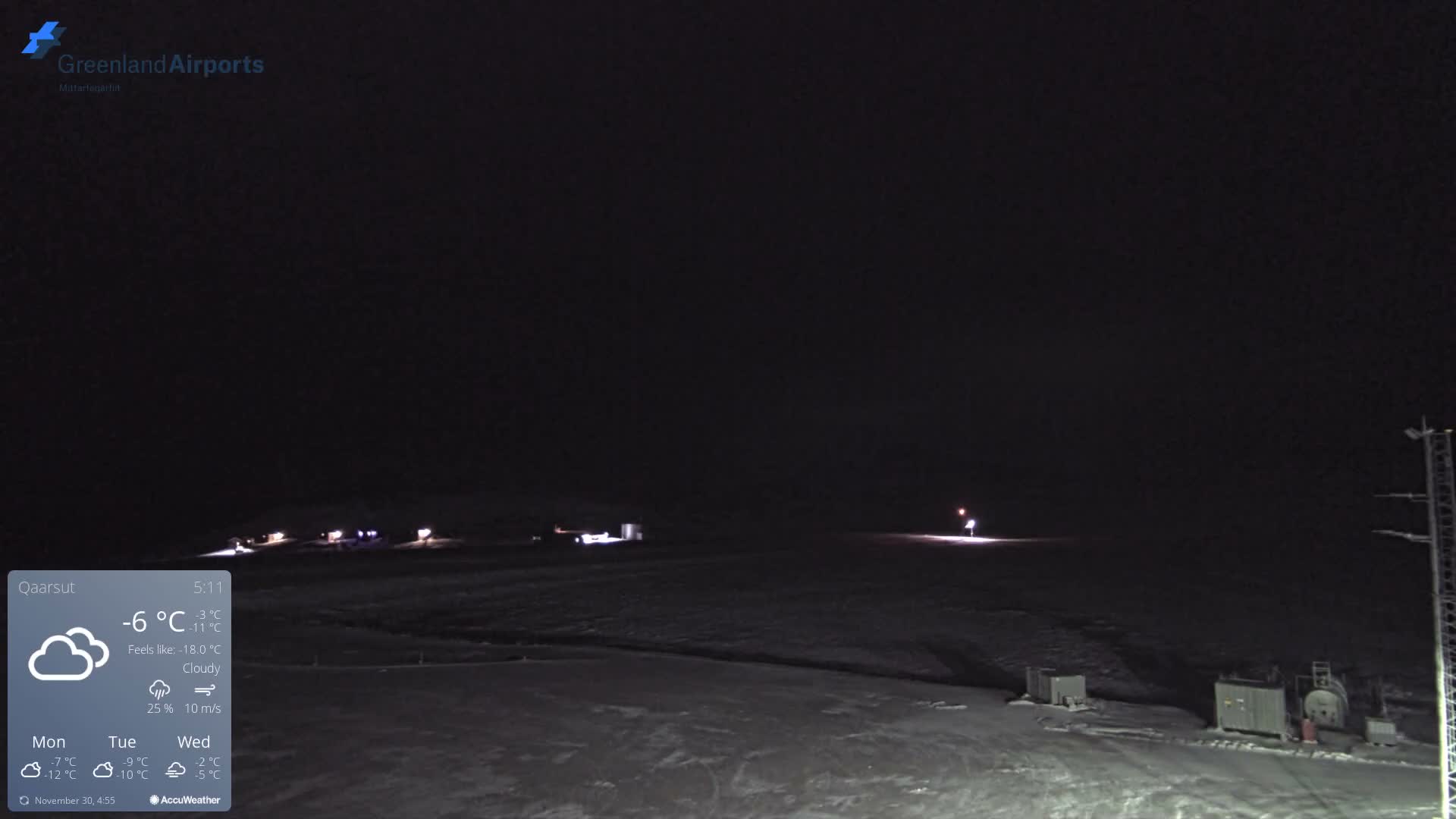 Qaarsut Airport (Mittarfik Qaarsut) East Towards View Live Cam JQA / BGUQ  - Qaarsut, Avannaata, Greenland, Denmark