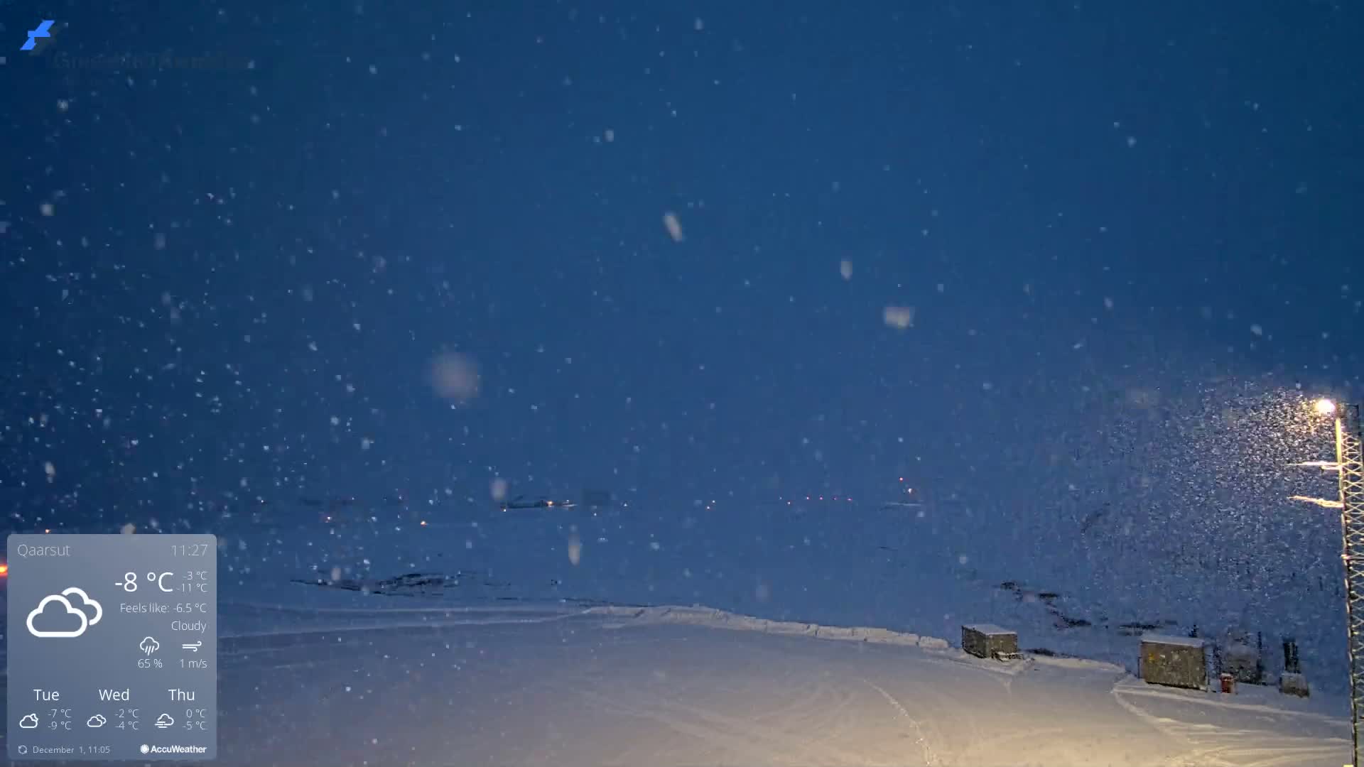 Qaarsut Airport (Mittarfik Qaarsut) East Towards View Live Cam JQA / BGUQ  - Qaarsut, Avannaata, Greenland, Denmark