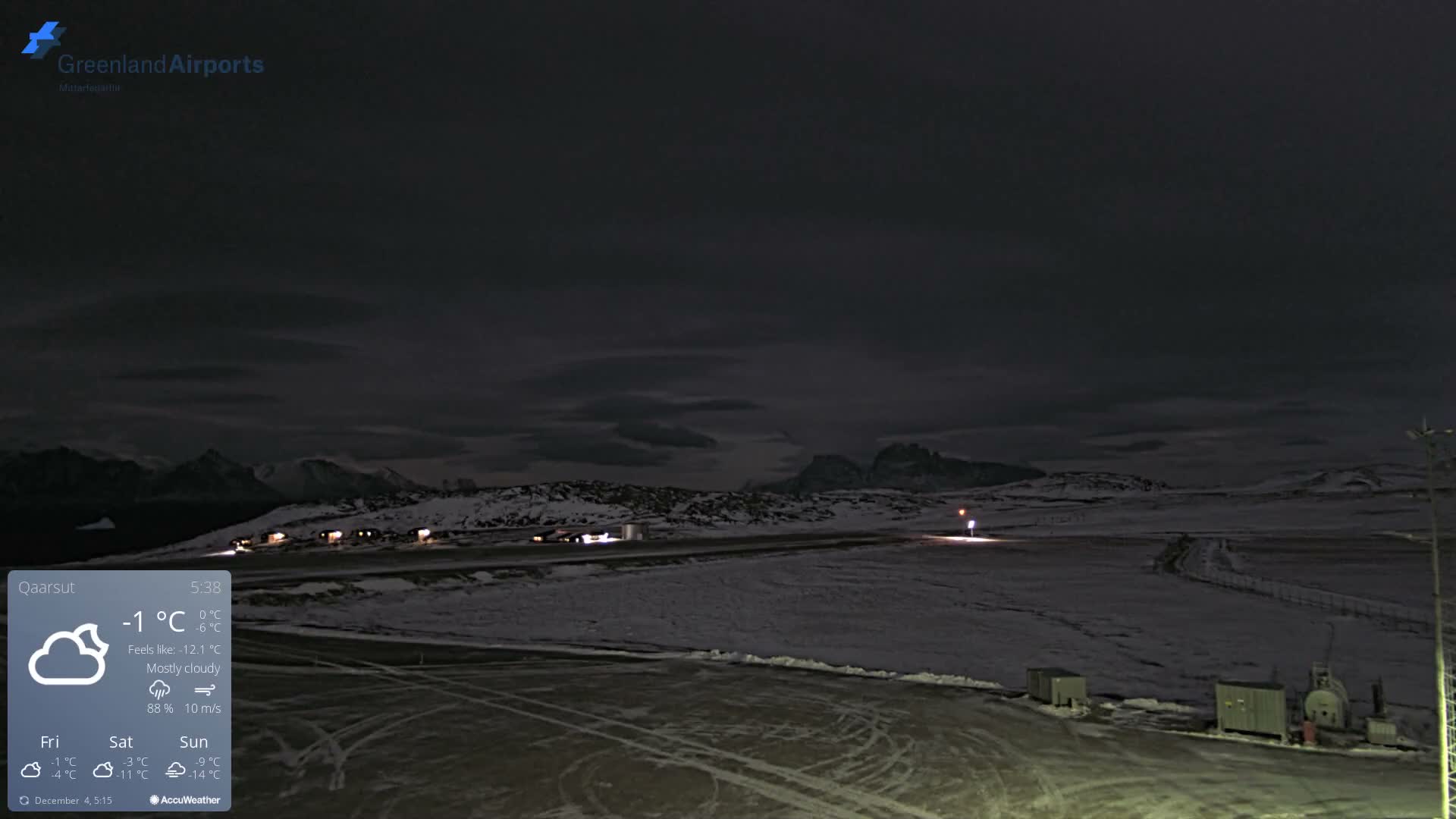 Qaarsut Airport (Mittarfik Qaarsut) East Towards View Live Cam JQA / BGUQ  - Qaarsut, Avannaata, Greenland, Denmark