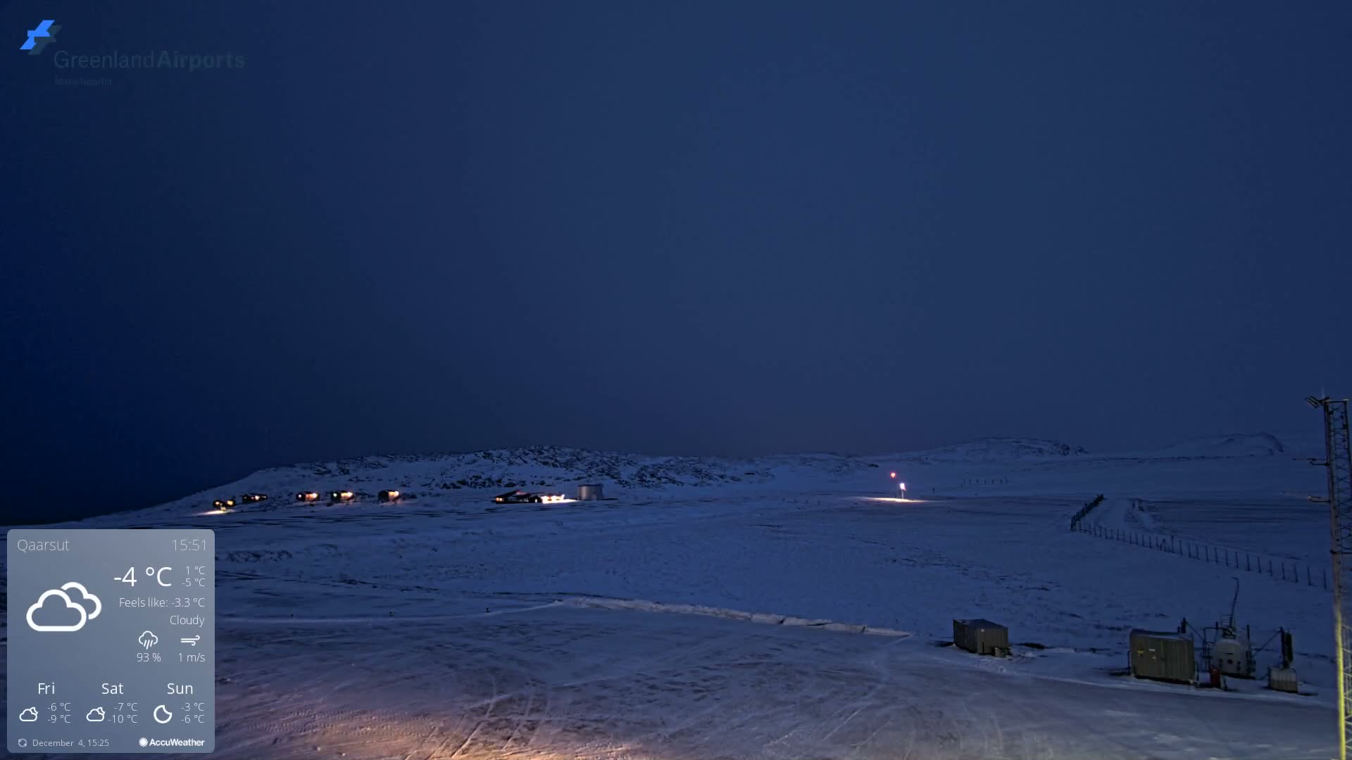 Qaarsut Airport (Mittarfik Qaarsut) East Towards View Live Cam JQA / BGUQ  - Qaarsut, Avannaata, Greenland, Denmark