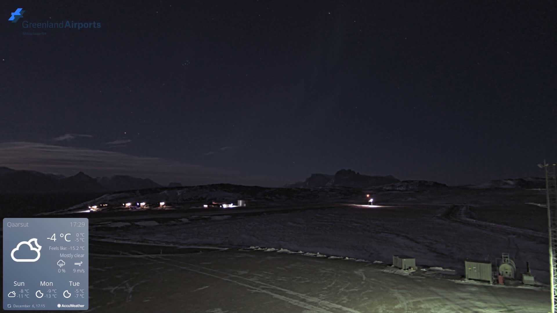 Qaarsut Airport (Mittarfik Qaarsut) East Towards View Live Cam JQA / BGUQ  - Qaarsut, Avannaata, Greenland, Denmark