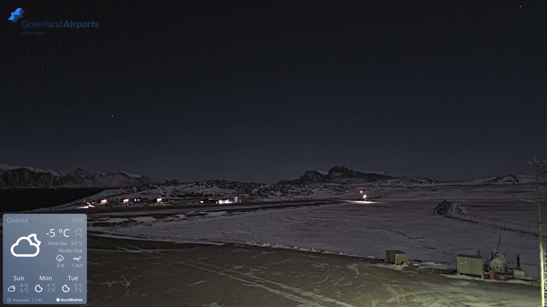 Qaarsut Airport (Mittarfik Qaarsut) East Towards View Live Cam JQA / BGUQ  - Qaarsut, Avannaata, Greenland, Denmark