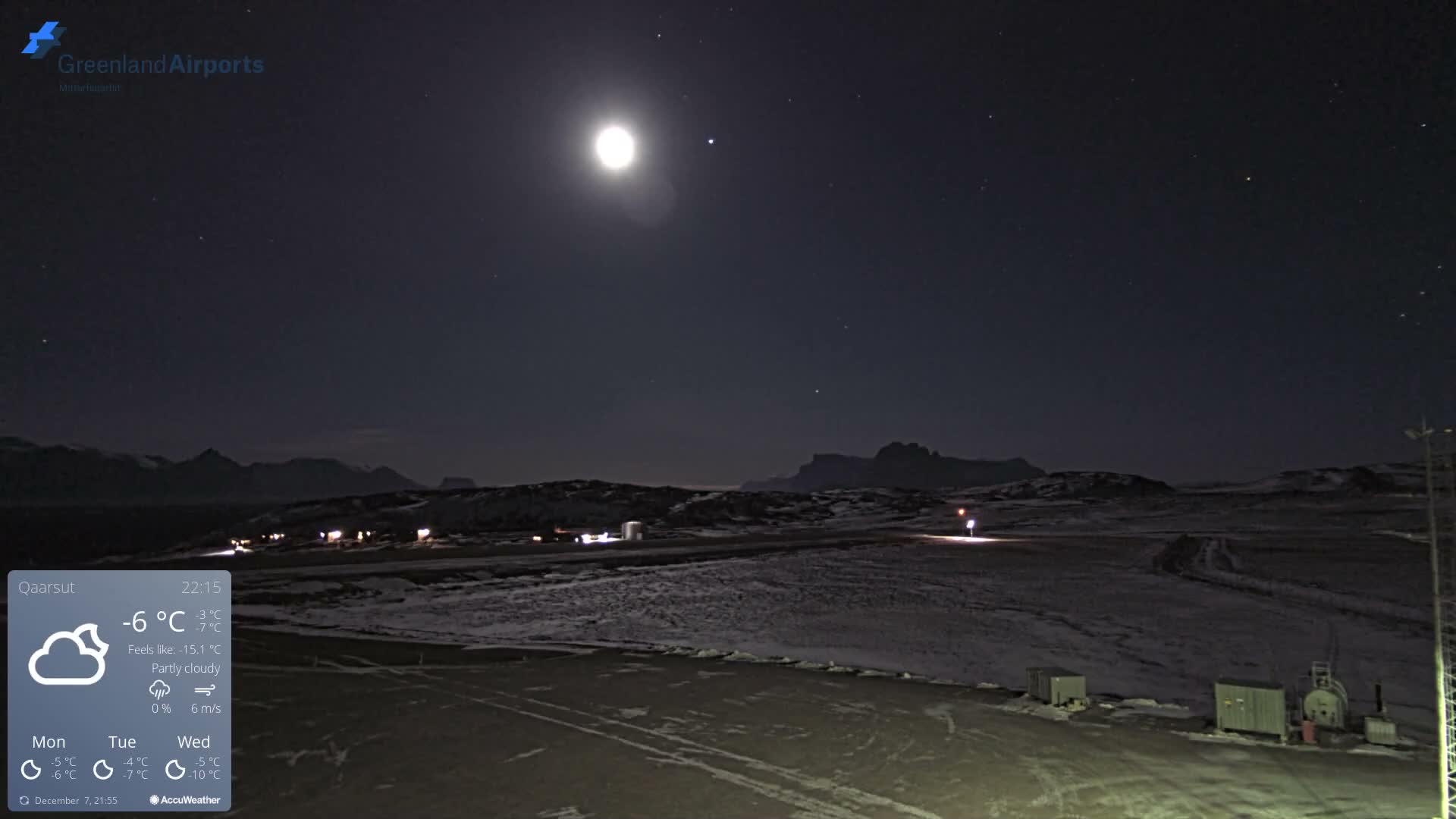 Qaarsut Airport (Mittarfik Qaarsut) East Towards View Live Cam JQA / BGUQ  - Qaarsut, Avannaata, Greenland, Denmark