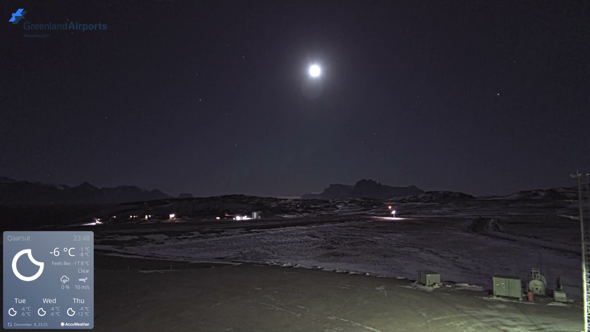 Qaarsut Airport (Mittarfik Qaarsut) East Towards View Live Cam JQA / BGUQ  - Qaarsut, Avannaata, Greenland, Denmark