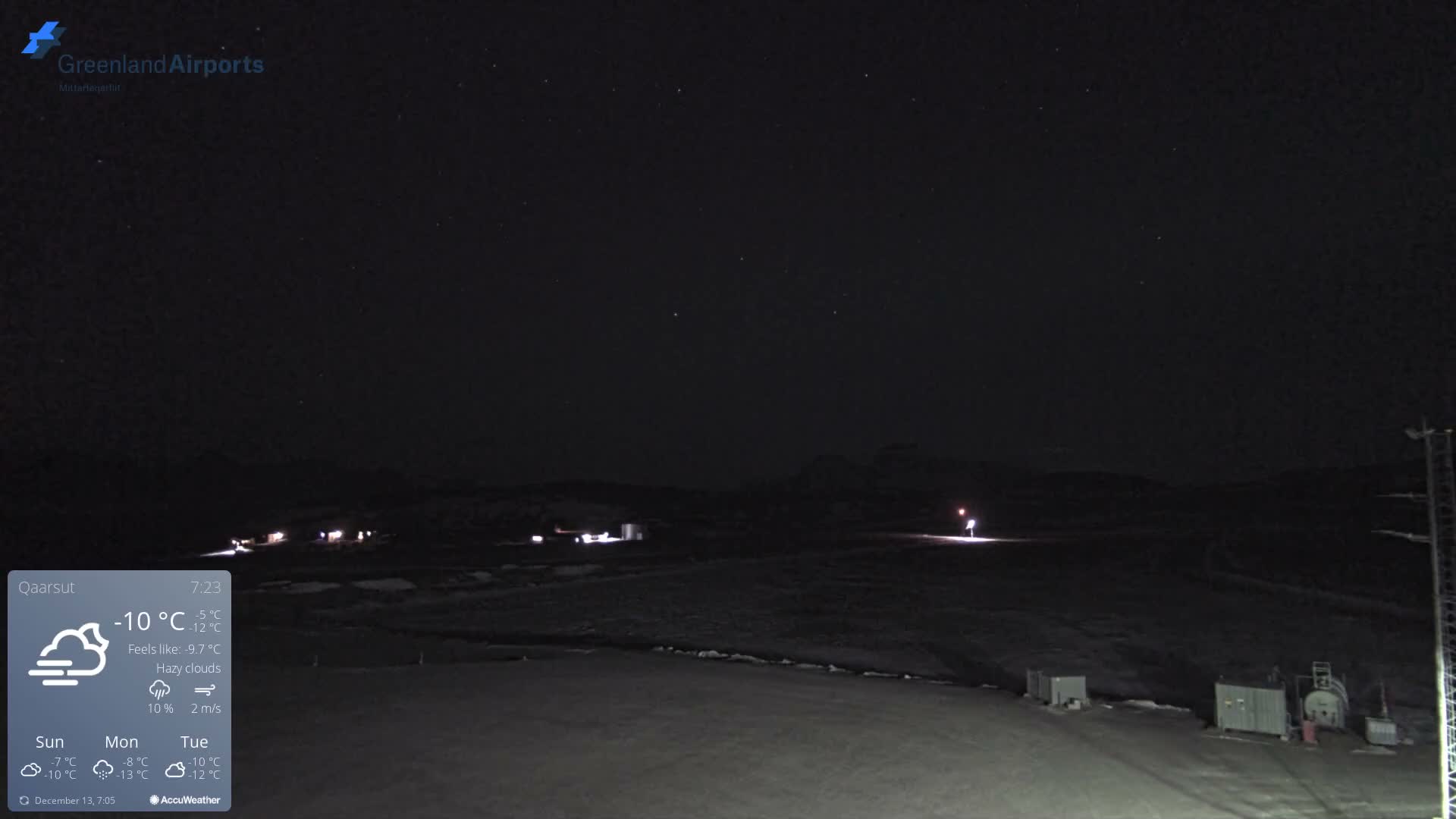 Qaarsut Airport (Mittarfik Qaarsut) East Towards View Live Cam JQA / BGUQ  - Qaarsut, Avannaata, Greenland, Denmark