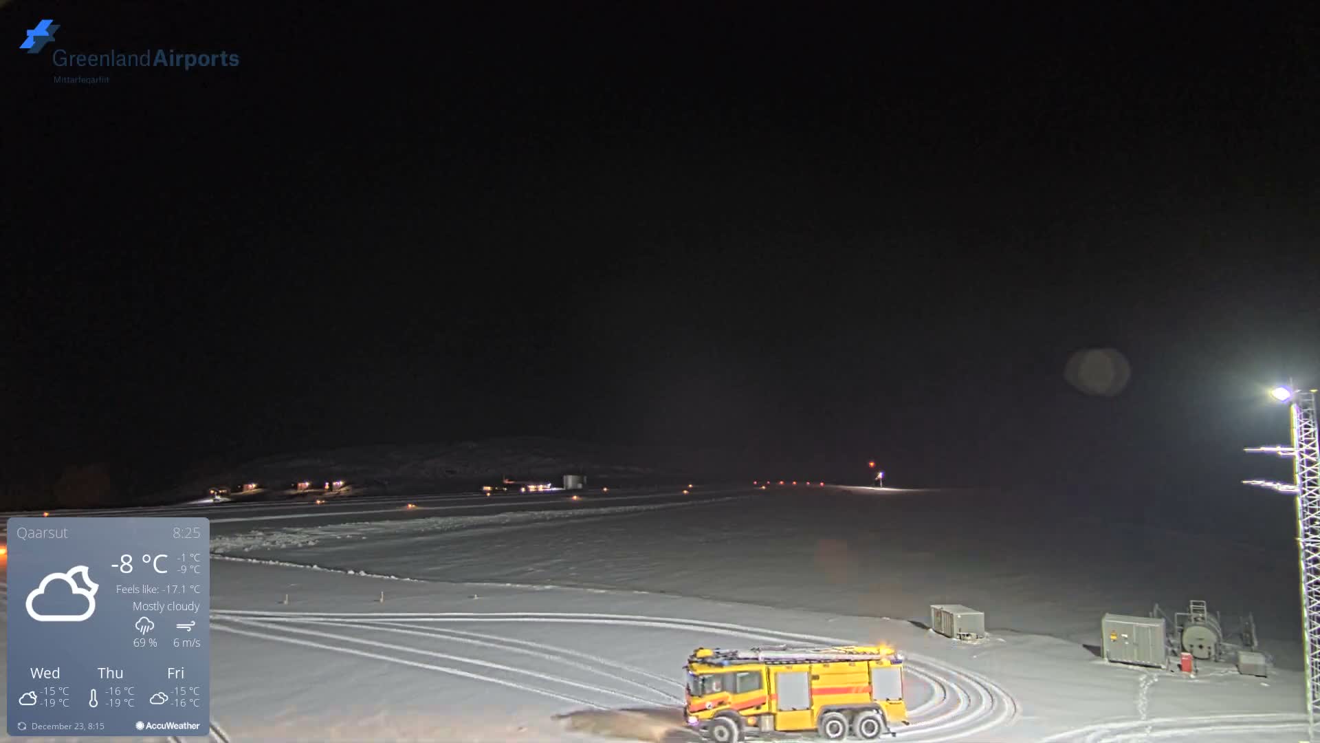 Qaarsut Airport (Mittarfik Qaarsut) East Towards View Live Cam JQA / BGUQ  - Qaarsut, Avannaata, Greenland, Denmark