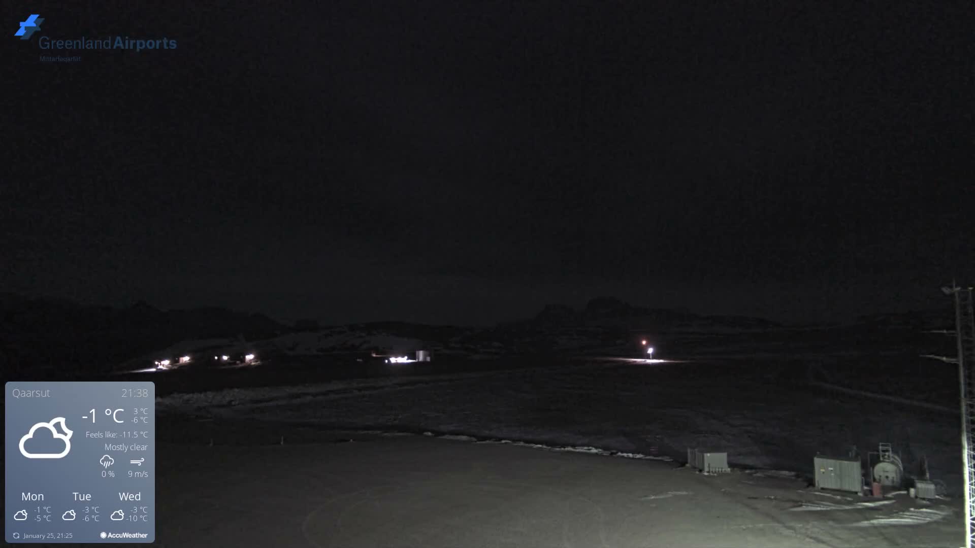 Qaarsut Airport (Mittarfik Qaarsut) East Towards View Live Cam JQA / BGUQ  - Qaarsut, Avannaata, Greenland, Denmark