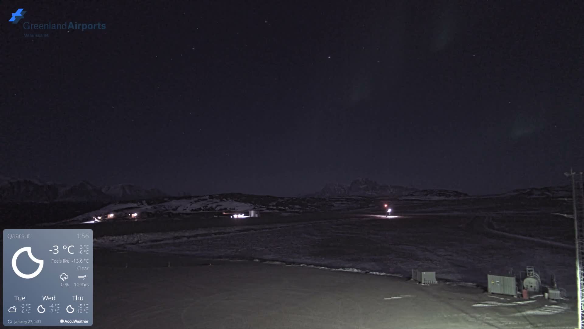 Qaarsut Airport (Mittarfik Qaarsut) East Towards View Live Cam JQA / BGUQ  - Qaarsut, Avannaata, Greenland, Denmark