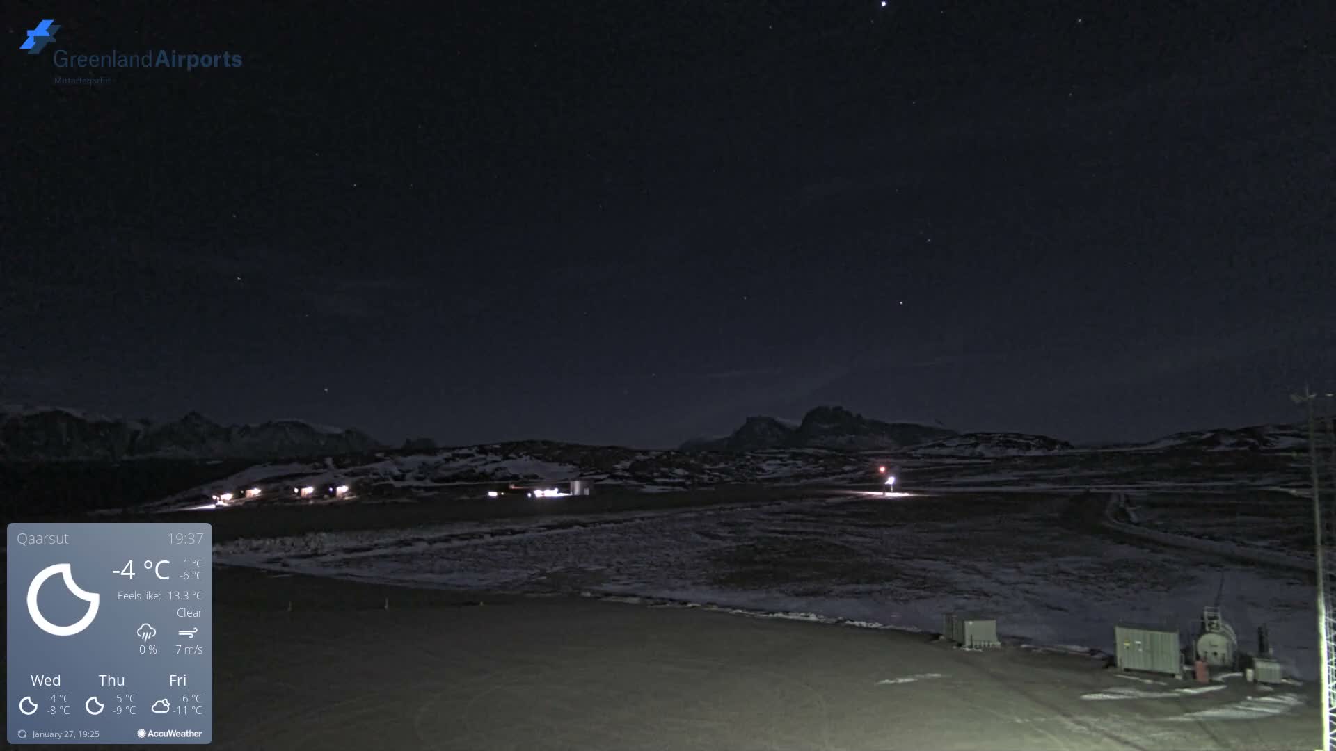 Qaarsut Airport (Mittarfik Qaarsut) East Towards View Live Cam JQA / BGUQ  - Qaarsut, Avannaata, Greenland, Denmark