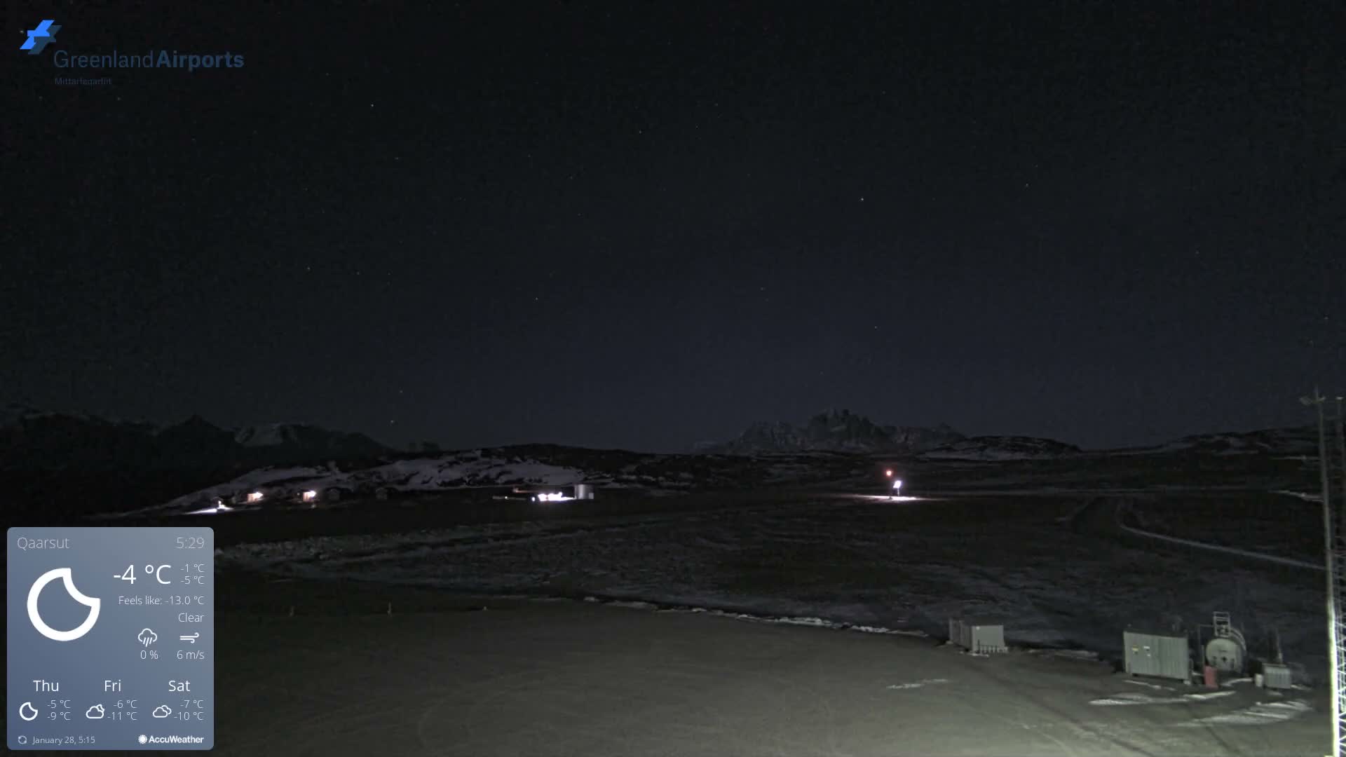 Qaarsut Airport (Mittarfik Qaarsut) East Towards View Live Cam JQA / BGUQ  - Qaarsut, Avannaata, Greenland, Denmark