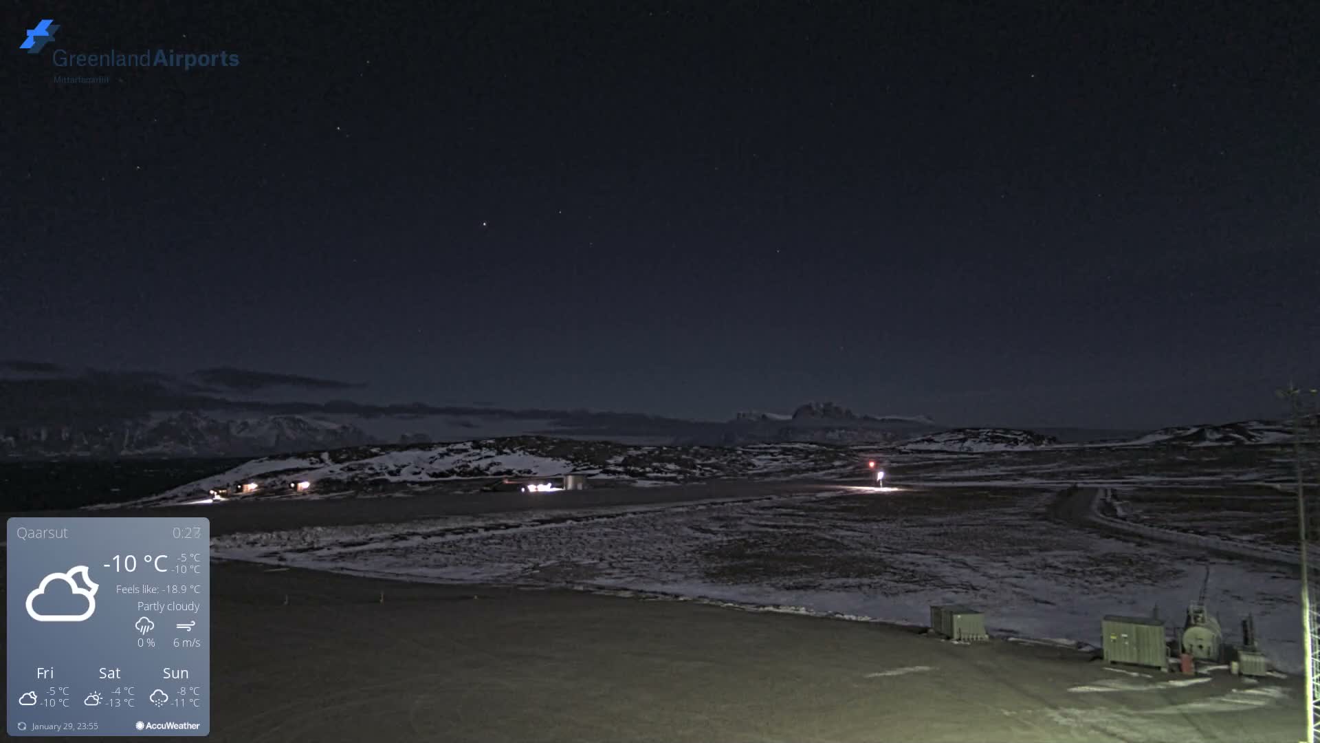 Qaarsut Airport (Mittarfik Qaarsut) East Towards View Live Cam JQA / BGUQ  - Qaarsut, Avannaata, Greenland, Denmark
