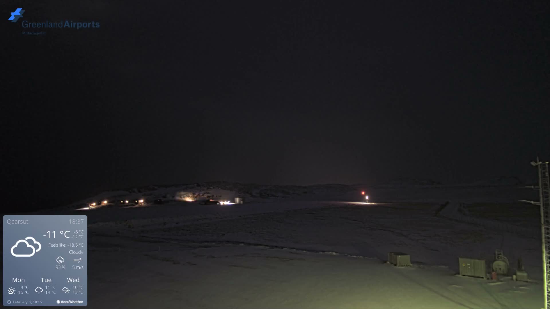 Qaarsut Airport (Mittarfik Qaarsut) East Towards View Live Cam JQA / BGUQ  - Qaarsut, Avannaata, Greenland, Denmark
