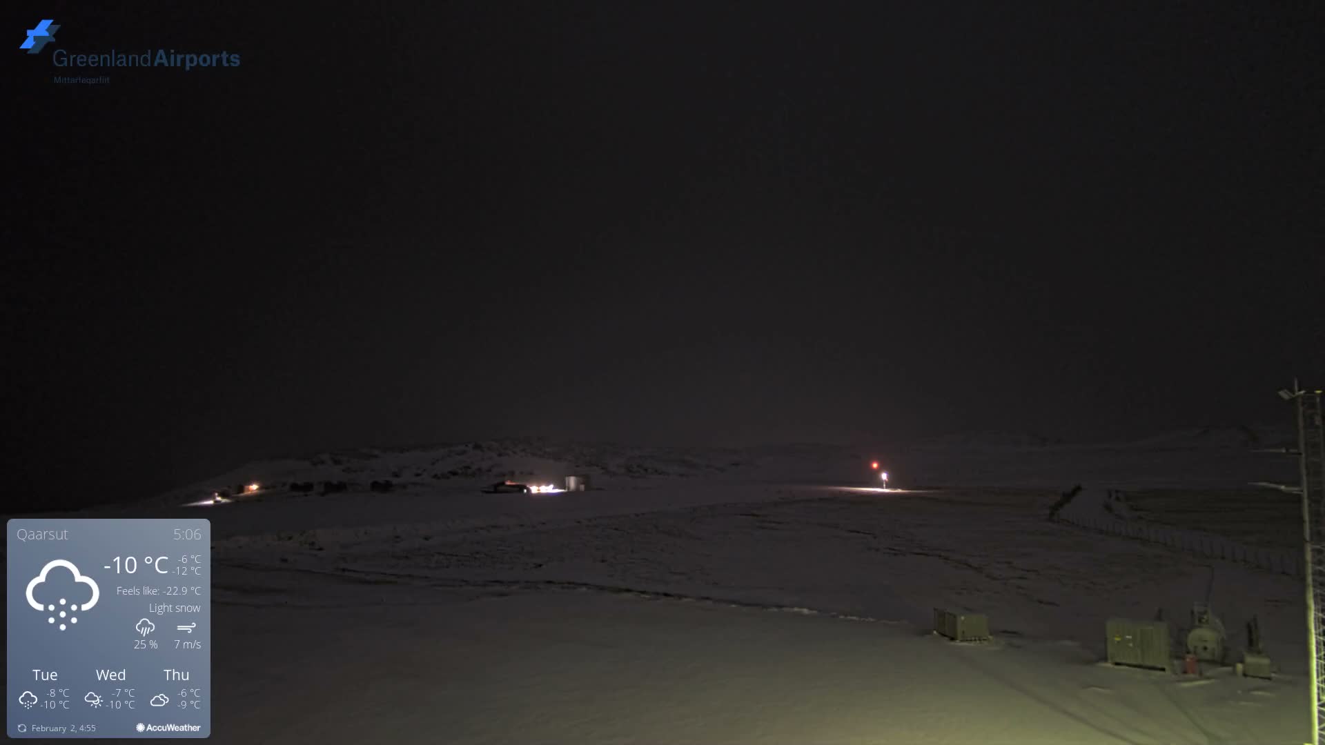Qaarsut Airport (Mittarfik Qaarsut) East Towards View Live Cam JQA / BGUQ  - Qaarsut, Avannaata, Greenland, Denmark