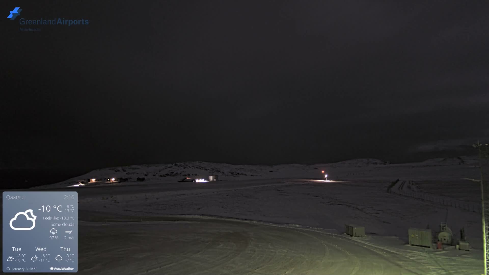 Qaarsut Airport (Mittarfik Qaarsut) East Towards View Live Cam JQA / BGUQ  - Qaarsut, Avannaata, Greenland, Denmark