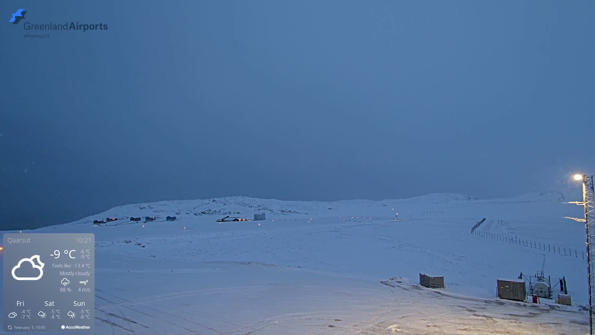 Qaarsut Airport (Mittarfik Qaarsut) East Towards View Live Cam JQA / BGUQ  - Qaarsut, Avannaata, Greenland, Denmark
