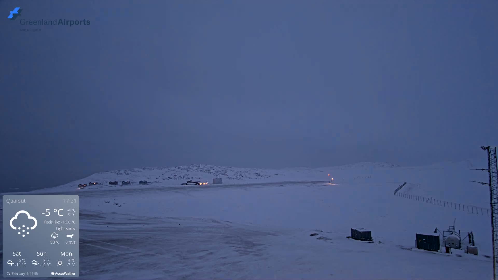 Qaarsut Airport (Mittarfik Qaarsut) East Towards View Live Cam JQA / BGUQ  - Qaarsut, Avannaata, Greenland, Denmark