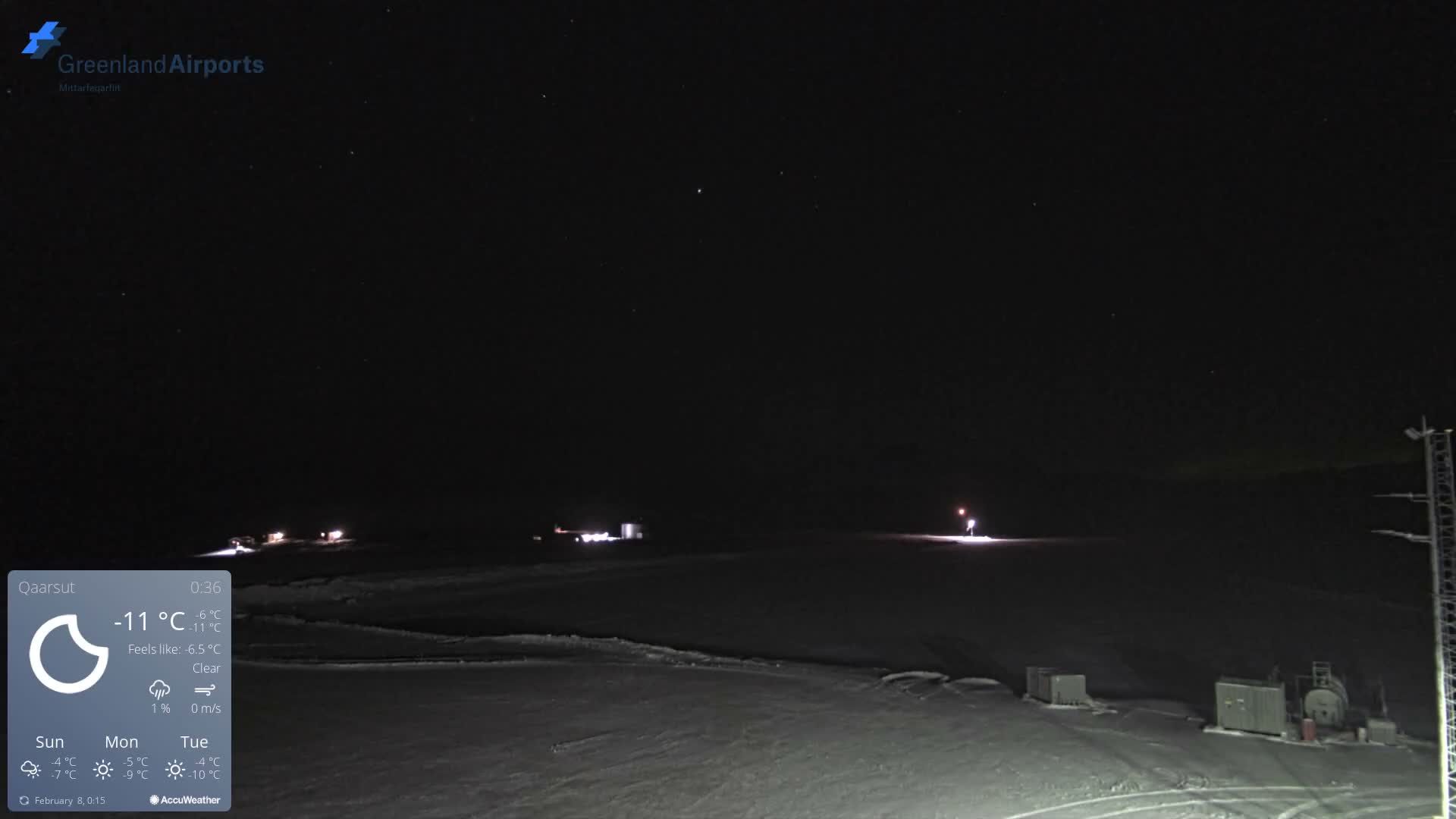 Qaarsut Airport (Mittarfik Qaarsut) East Towards View Live Cam JQA / BGUQ  - Qaarsut, Avannaata, Greenland, Denmark